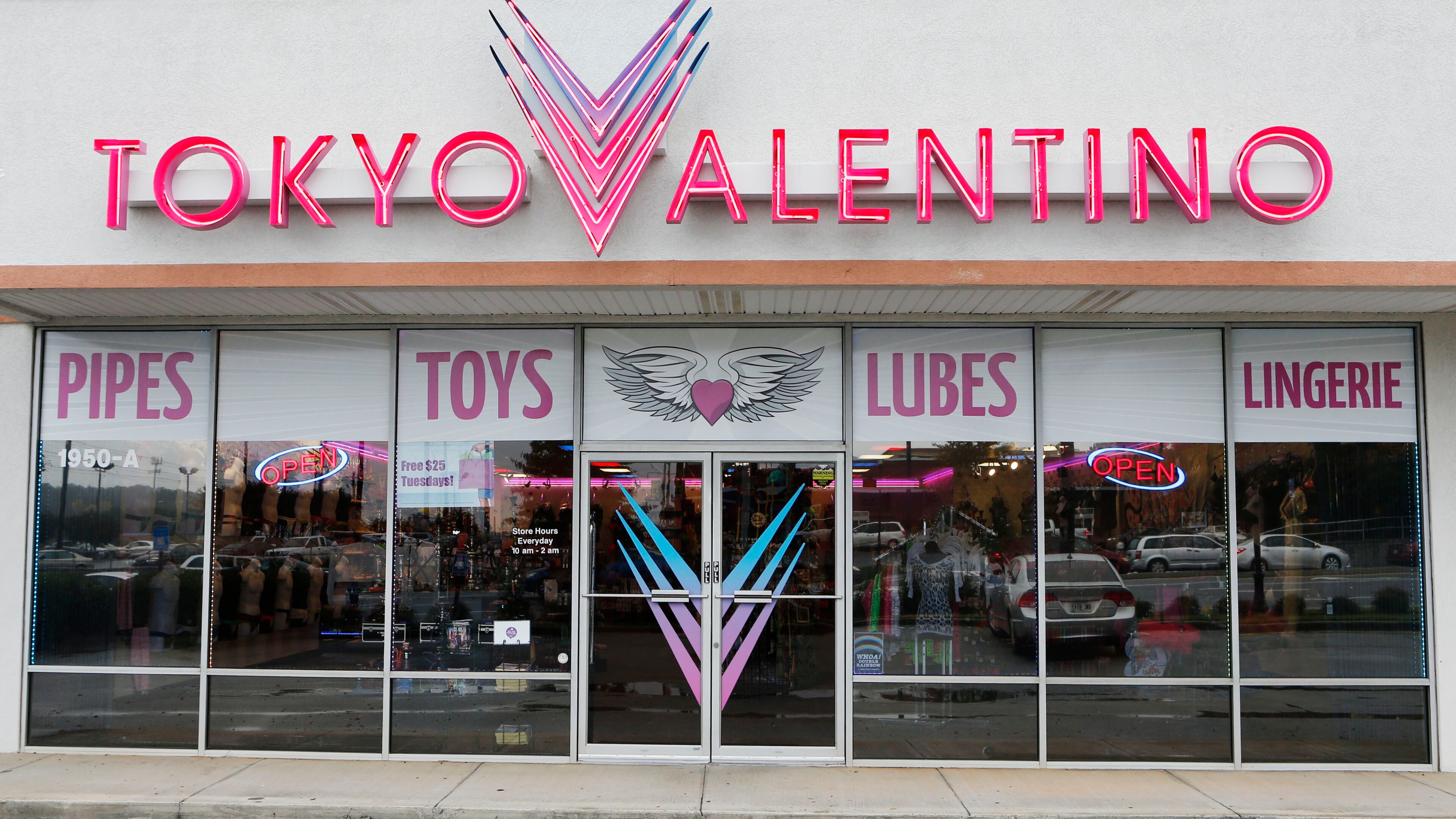 Nov. 5, 2015 - Duluth - An adult store that opened in Gwinnett, Tokyo Valentino Gwinnett , has sued the county in federal court because Gwinnett has changed its laws to regulate sexual devices and move stores out of commercial areas. BOB ANDRES / BANDRES@AJC.COM