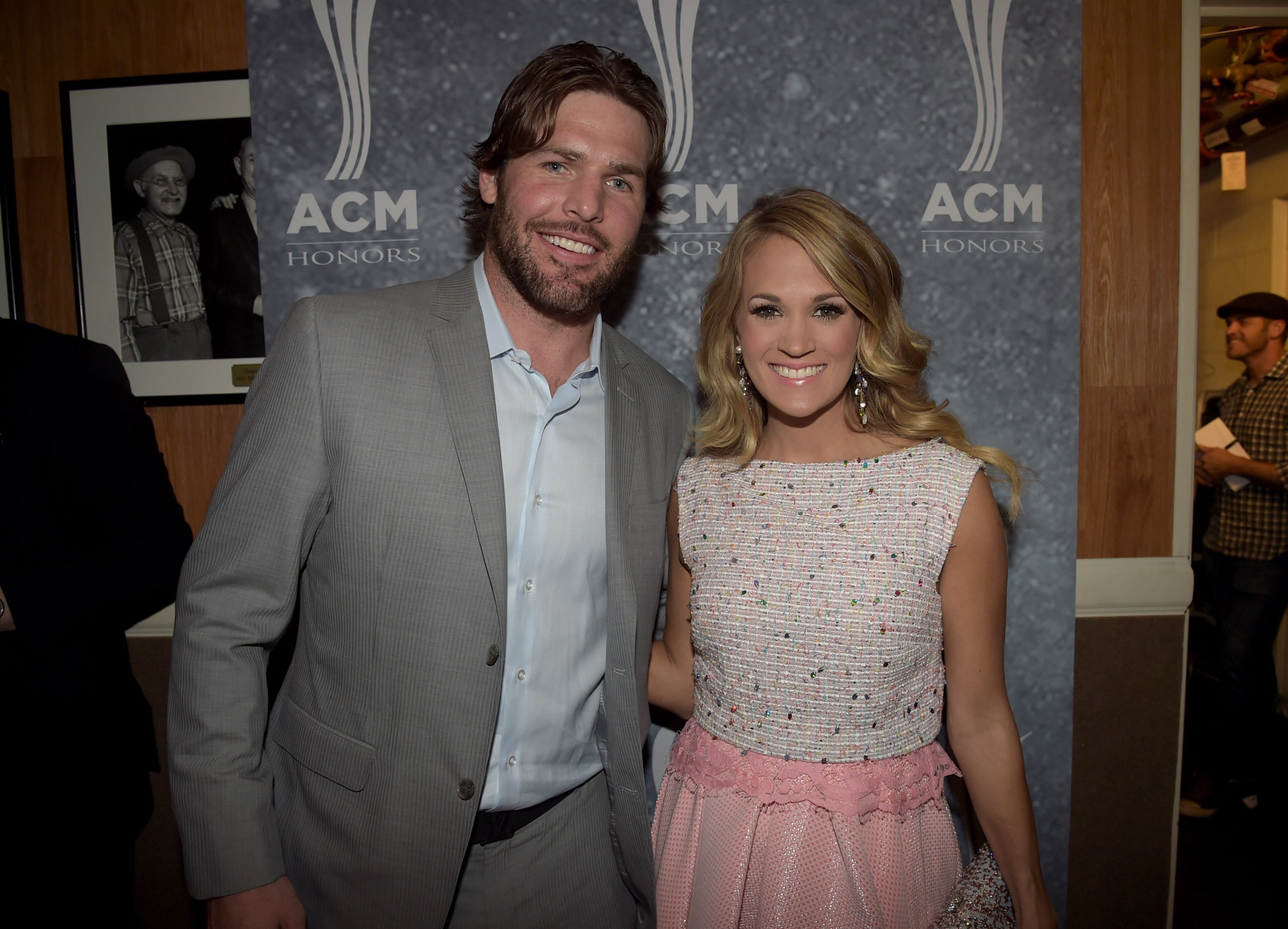 NASHVILLE, TN - SEPTEMBER 09: Mike Fisher and Carrie Underwood attend the 8th Annual ACM Honors at Ryman Auditorium on September 9, 2014 in Nashville, Tennessee. (Photo by Rick Diamond/Getty Images for ACM)