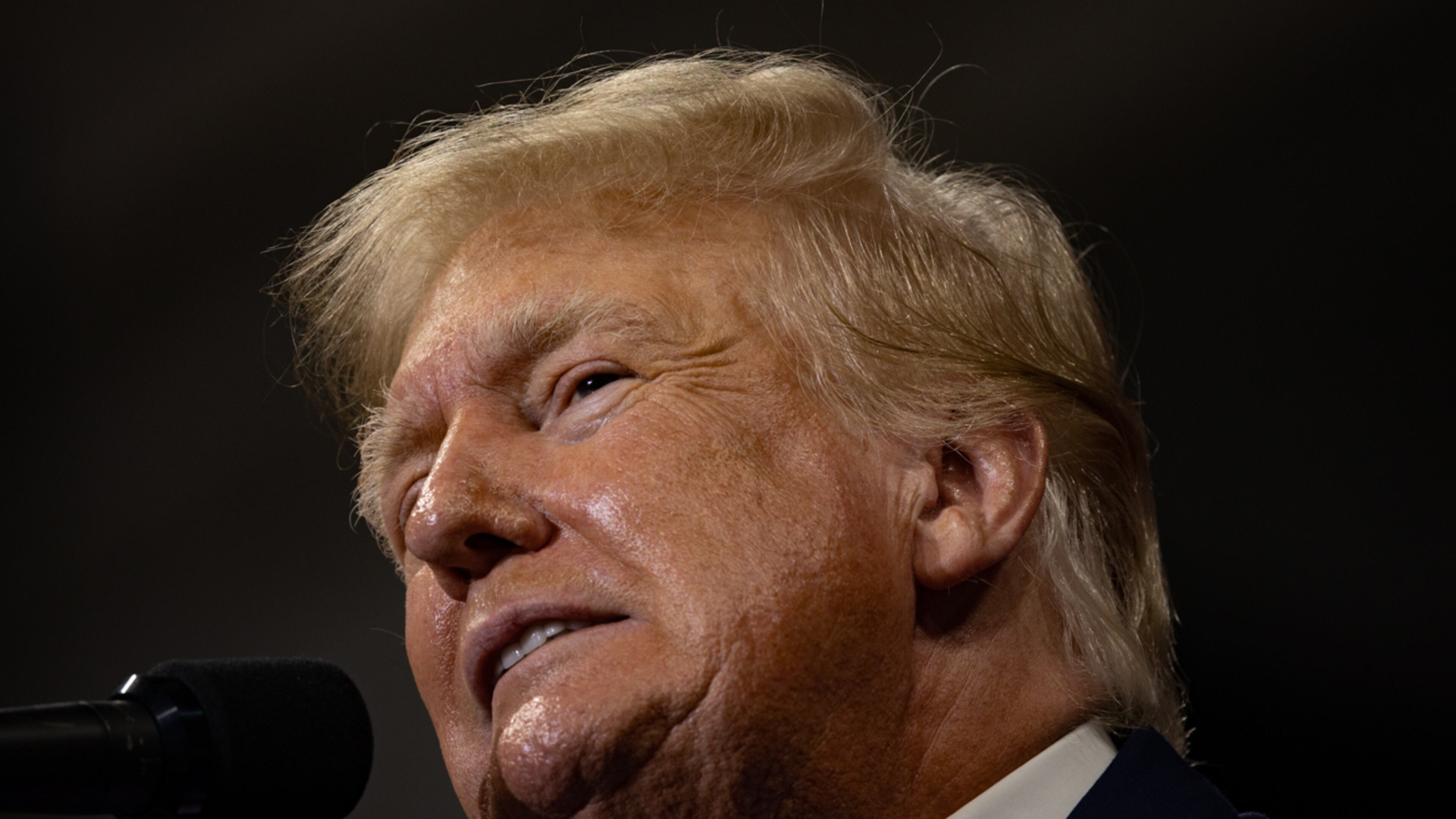 Former President Donald Trump speaks at a campaign rally at the Mohegan Sun Arena in Wilkes-Barre, Pa., Sept. 3, 2022. The criminal tax fraud trial of Trump’s family business kicked off in Manhattan on Oct. 31, 2022. (Hannah Beier/The New York Times)
