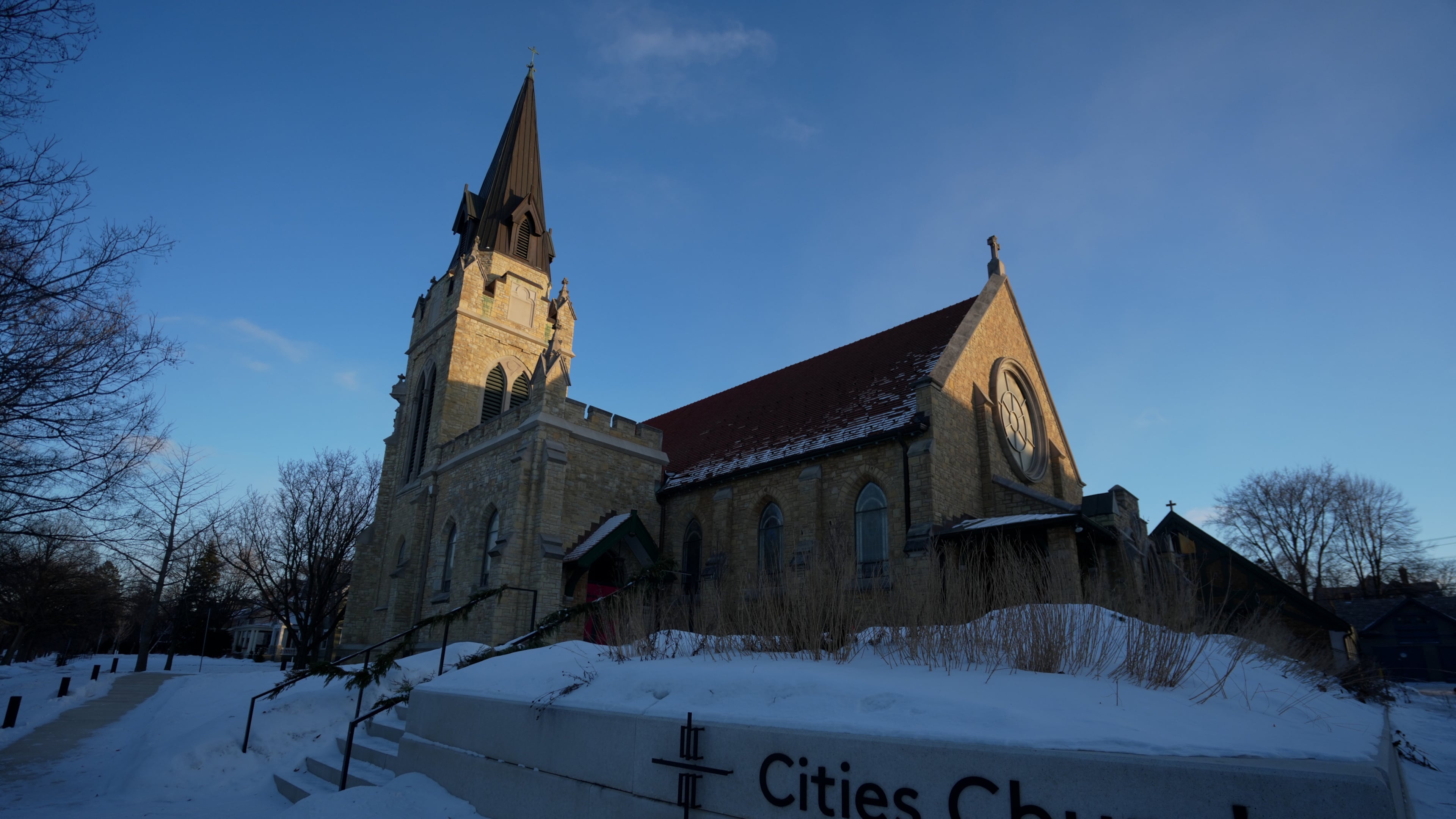 FILE - Cities Church is seen on Jan. 19, 2026, in St. Paul, Minn. (AP Photo/Angelina Katsanis, File)