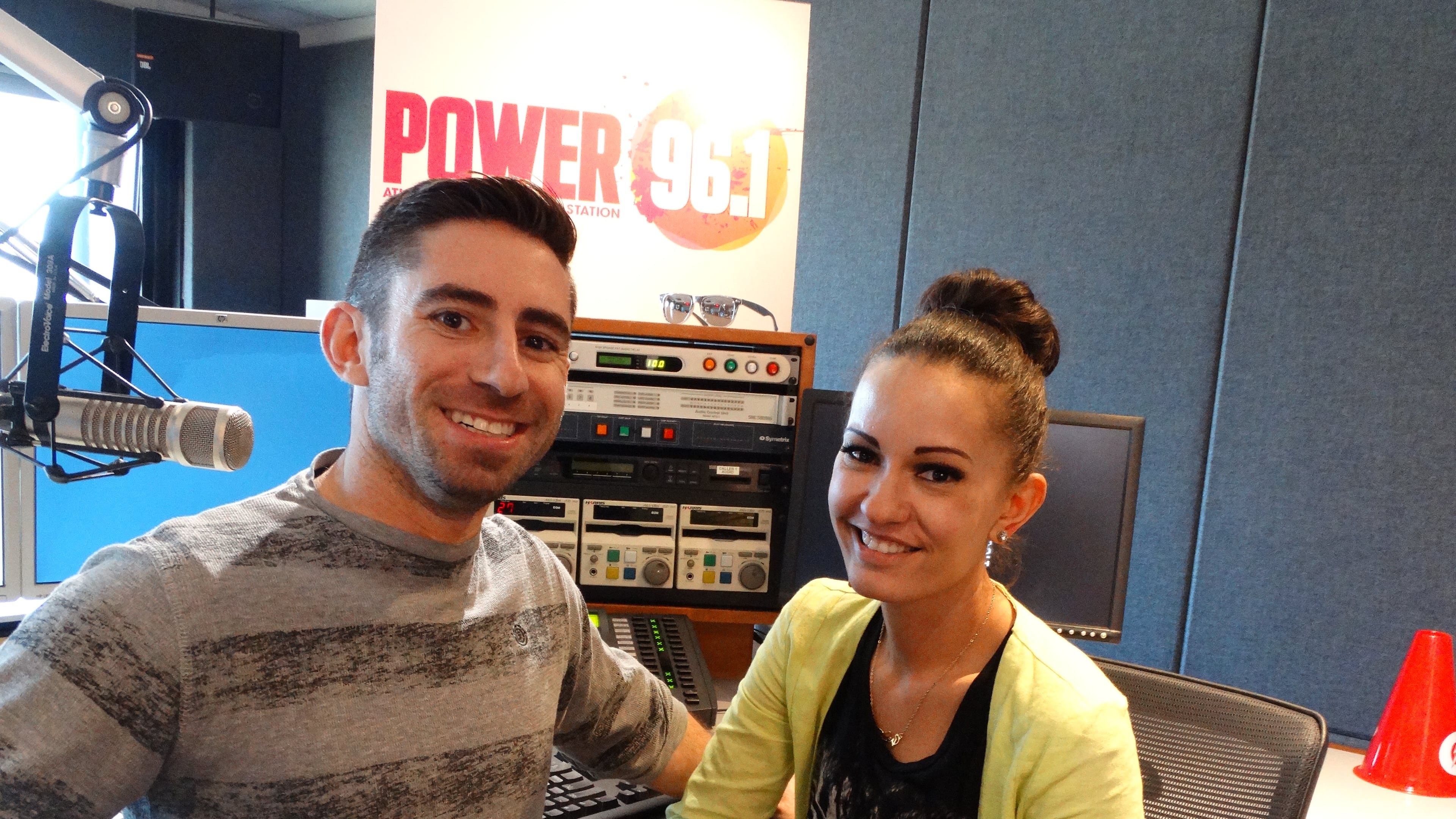 Scotty K and Riley Couture started at Power 96.1 as the new morning show March 17, 2014. This shot was taken March 25. CREDIT: Rodney Ho/rho@ajc.com