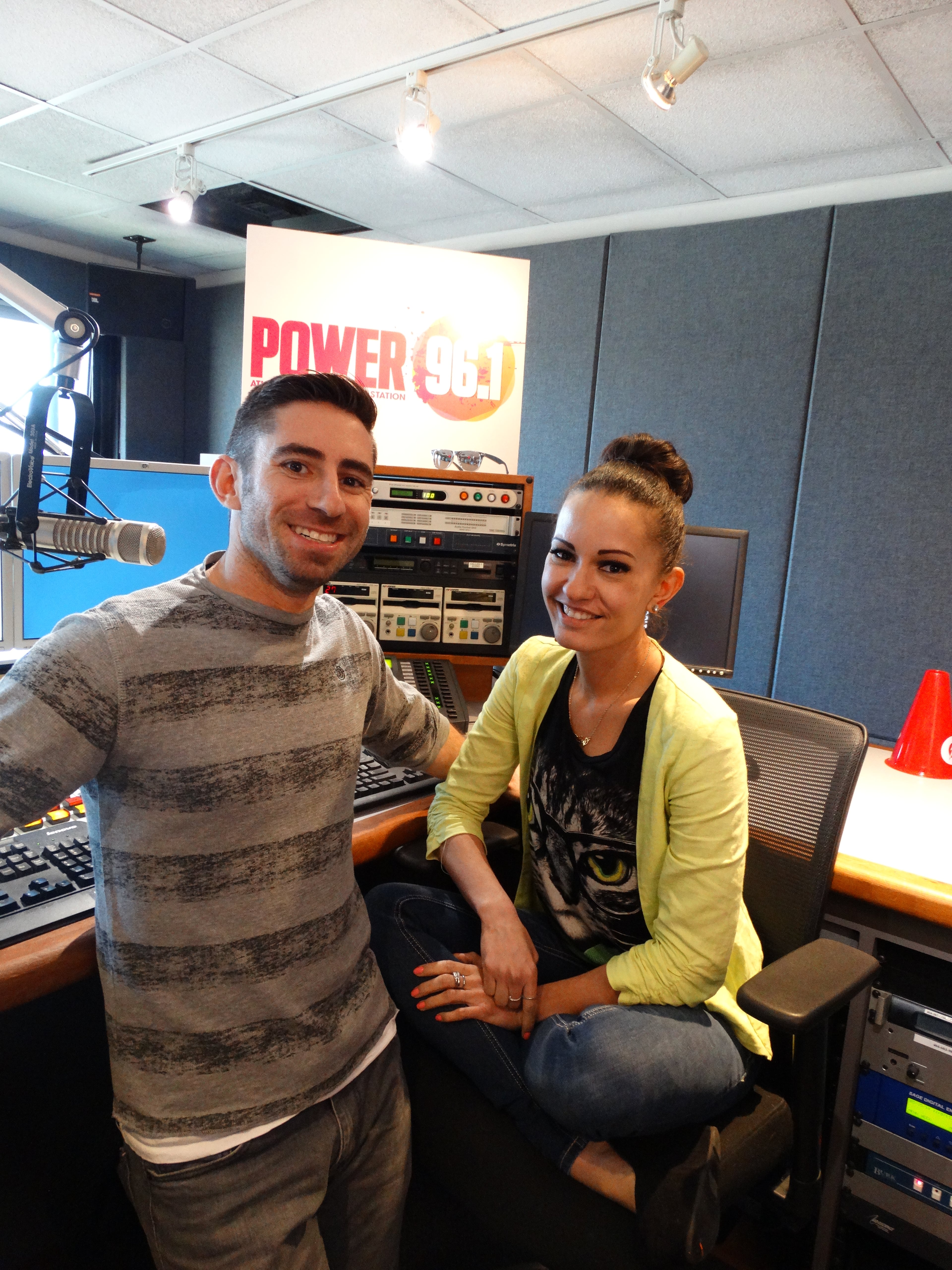 Scotty K and Riley Couture started at Power 96.1 as the new morning show March 17, 2014. This shot was taken March 25. CREDIT: Rodney Ho/rho@ajc.com