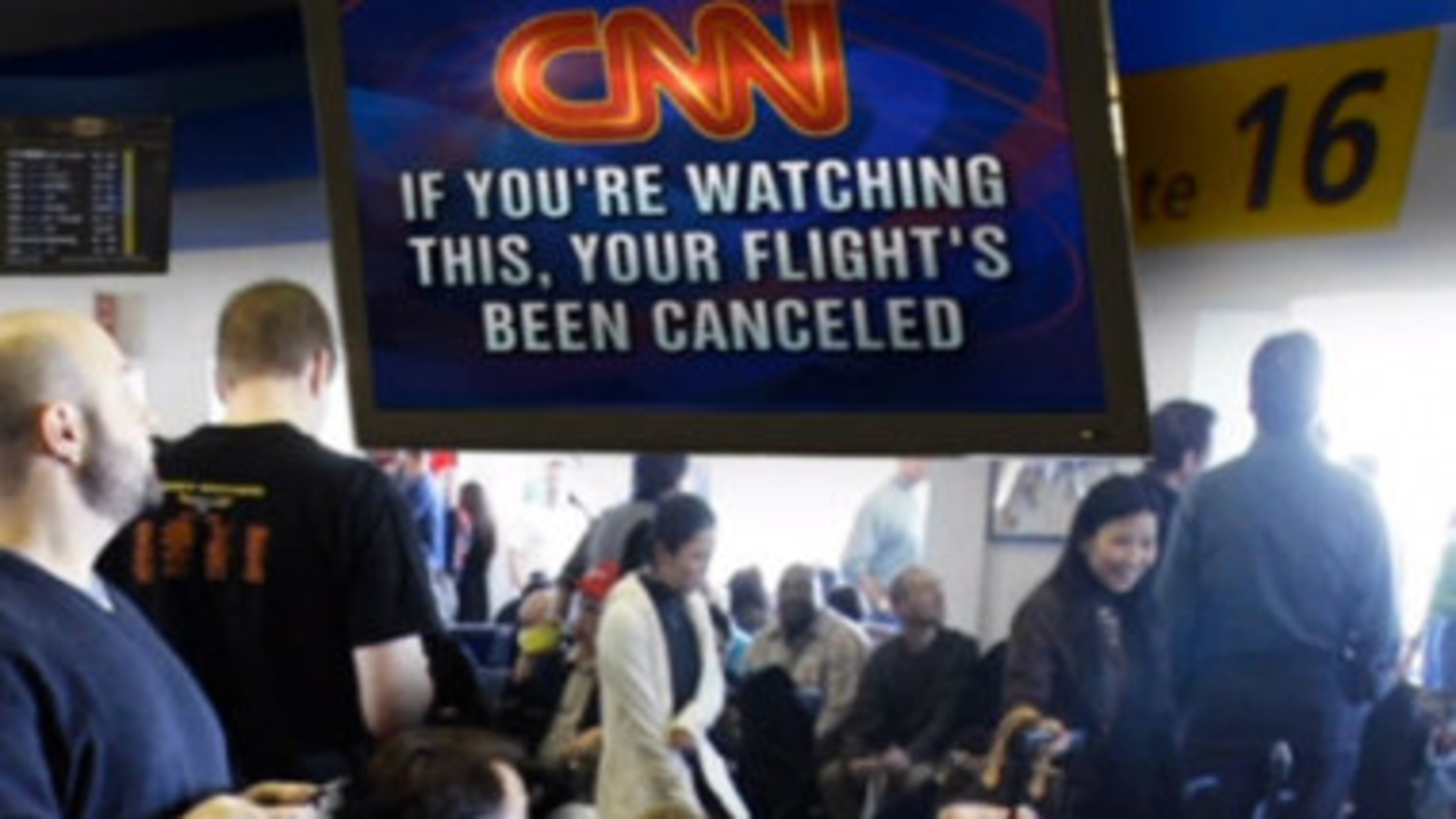 A facetious slogan for CNN, suggested by those lovely writers on "The Daily Show." CREDIT: Comedy Central
