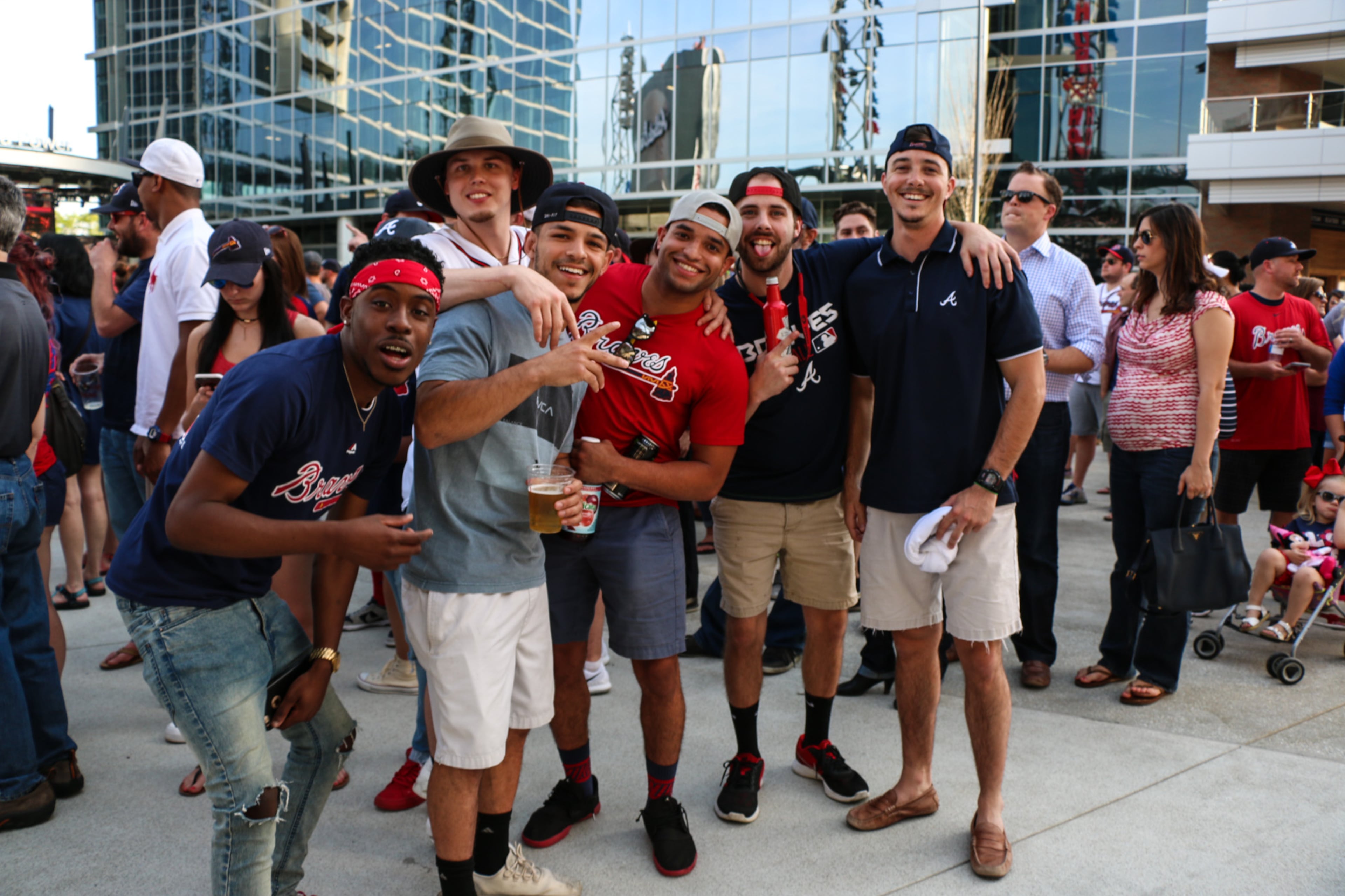 Droves of fans turned out for Friday’s opening game at SunTrust Park where the Atlanta Braves defeated the San Diego Padres, 5-2.