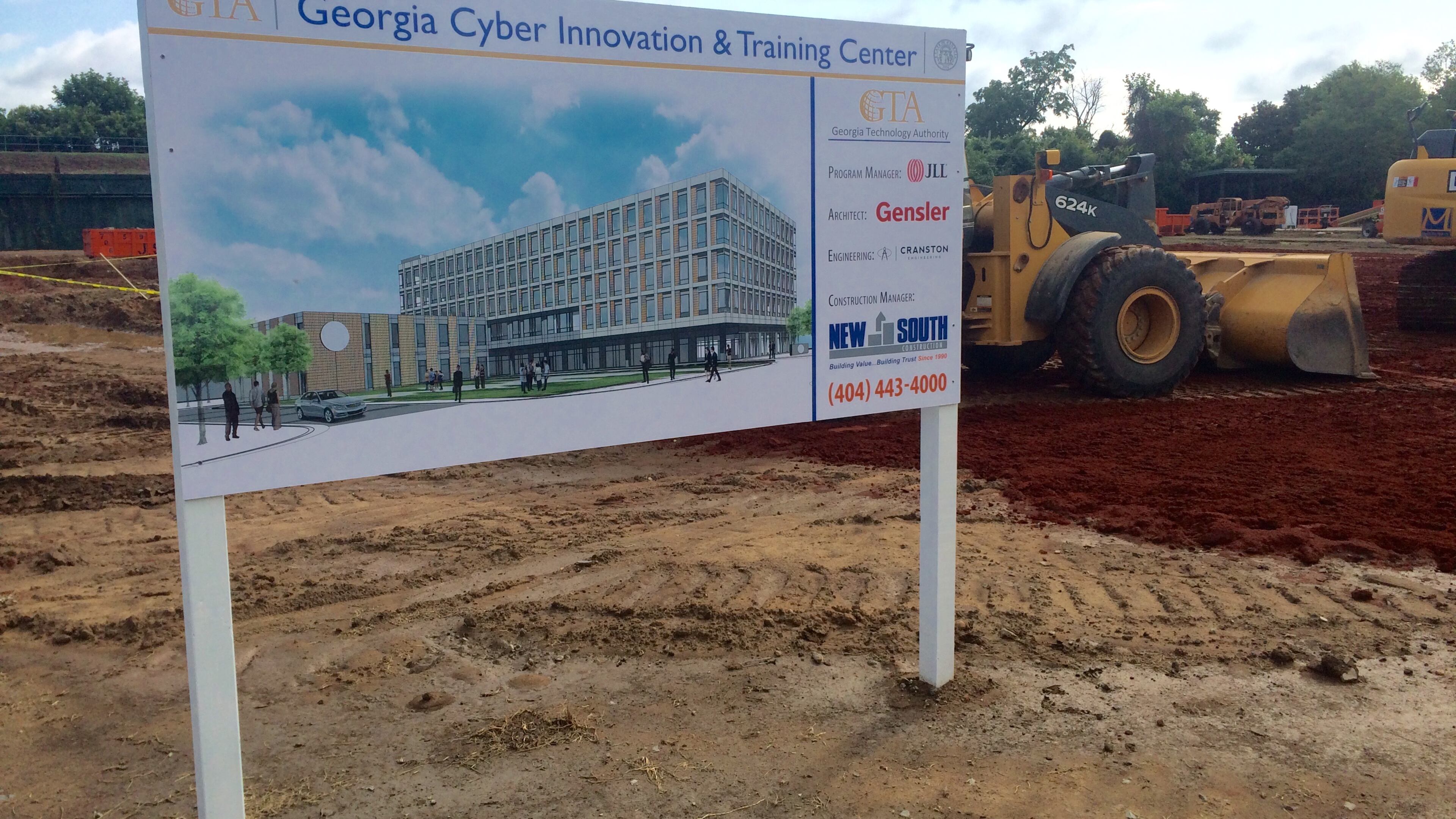 The building site in downtown Augusta for the Georgia Cyber Innovation and Training Center. J. SCOTT TRUBEY/strubey@ajc.com