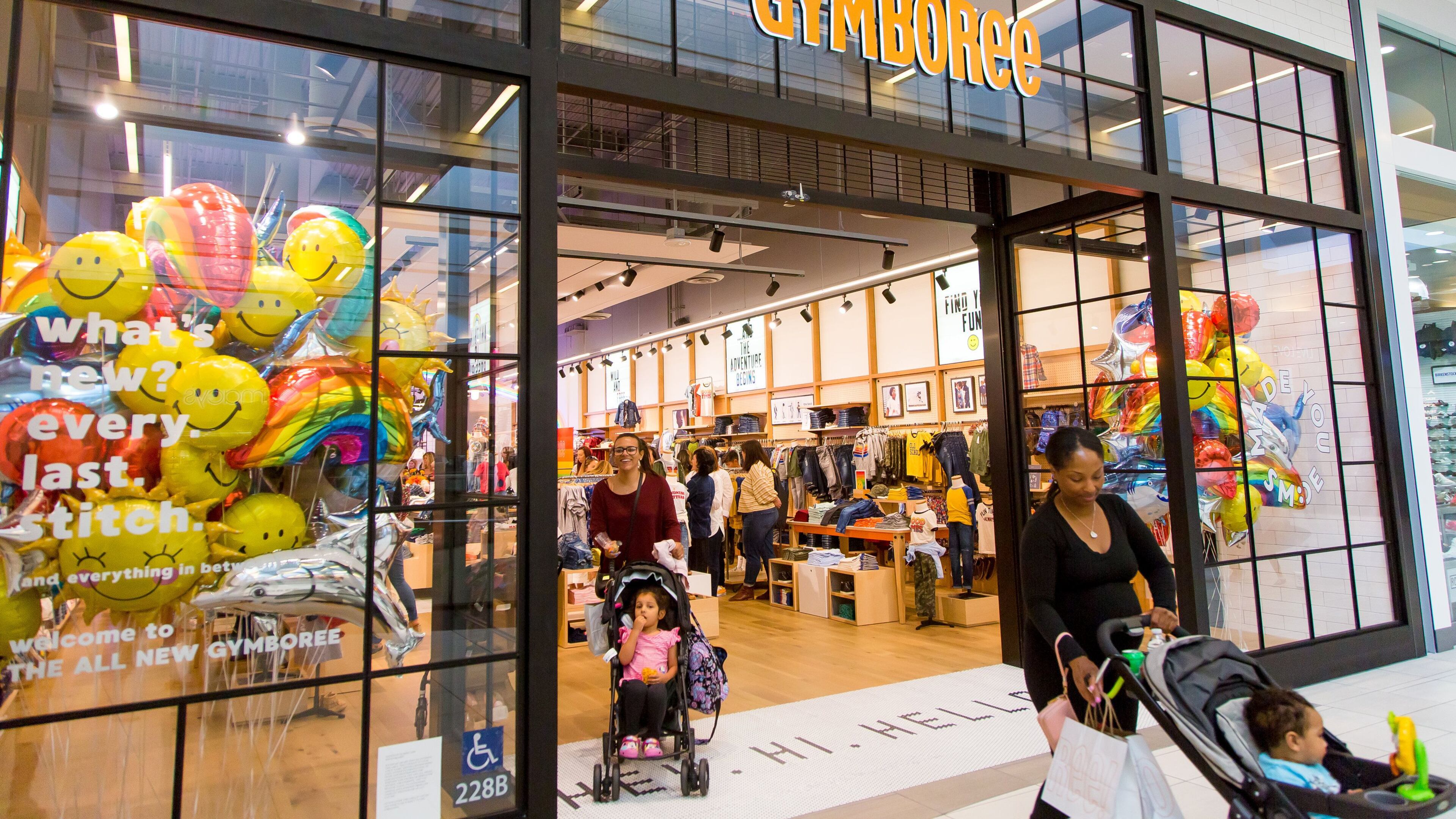 Gymboree's new look after its "brand refresh."