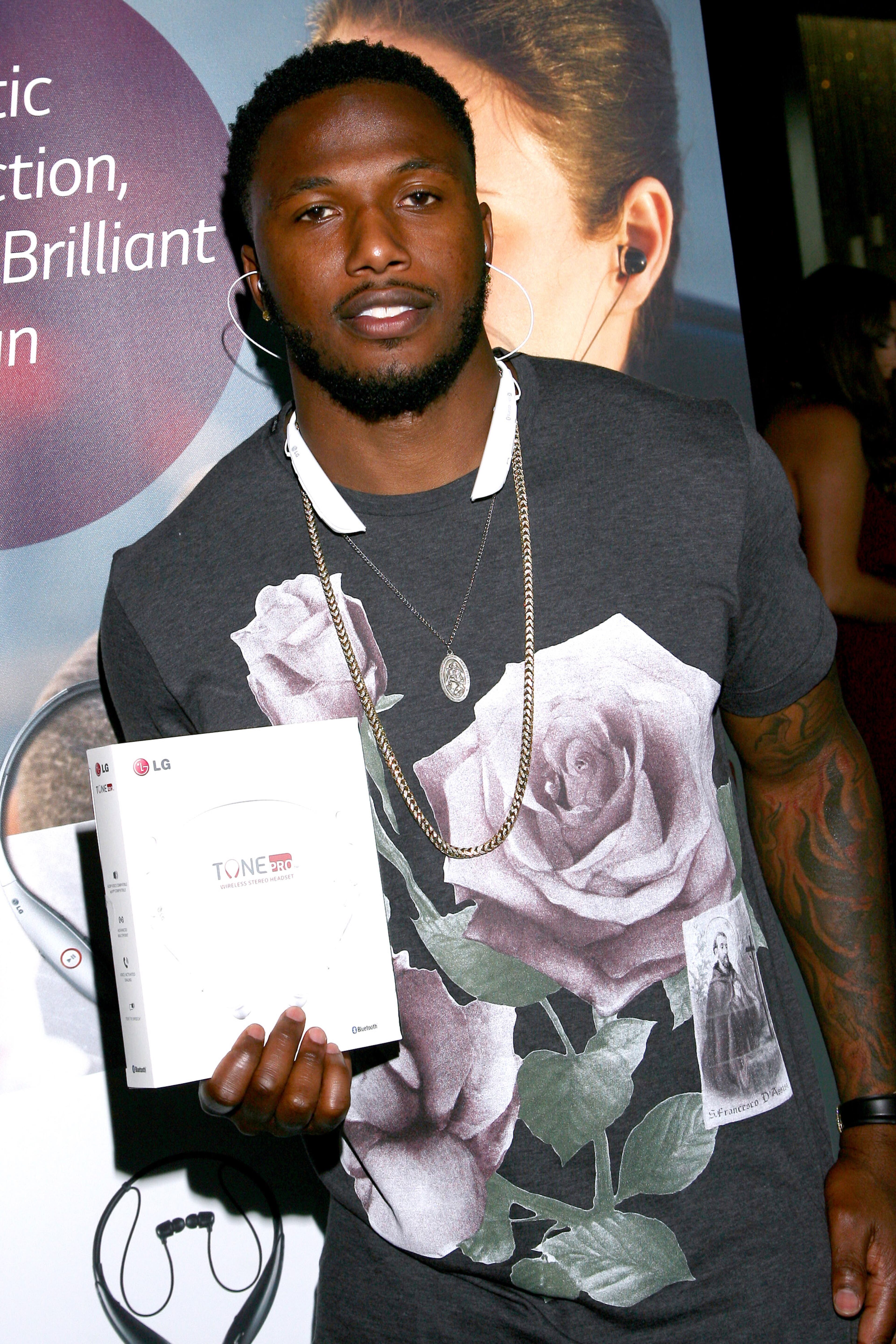 HOLLYWOOD, CA - JULY 15: Football player Brandon Flowers attends the GBK Luxury Sports Lounge, prior to the ESPY Awards held at W Hollywood on July 15, 2014 in Hollywood, California. (Photo by Tommaso Boddi/Getty Images for GBK Productions)