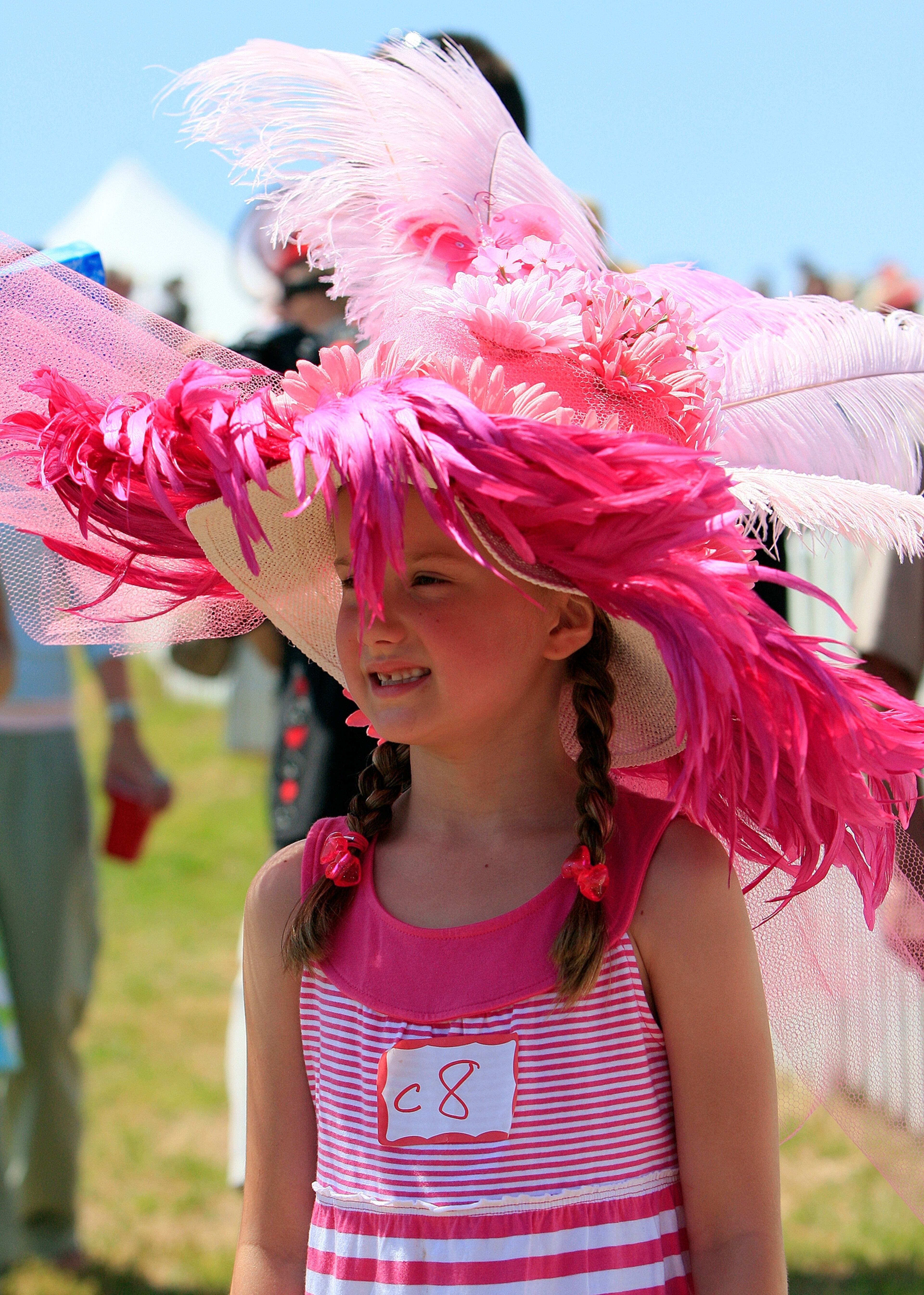 Outlandish hats are a regular feature at the Atlanta Steeplechase, where participants go to Kentucky Derby-style extremes to come up with fanciful headgear.