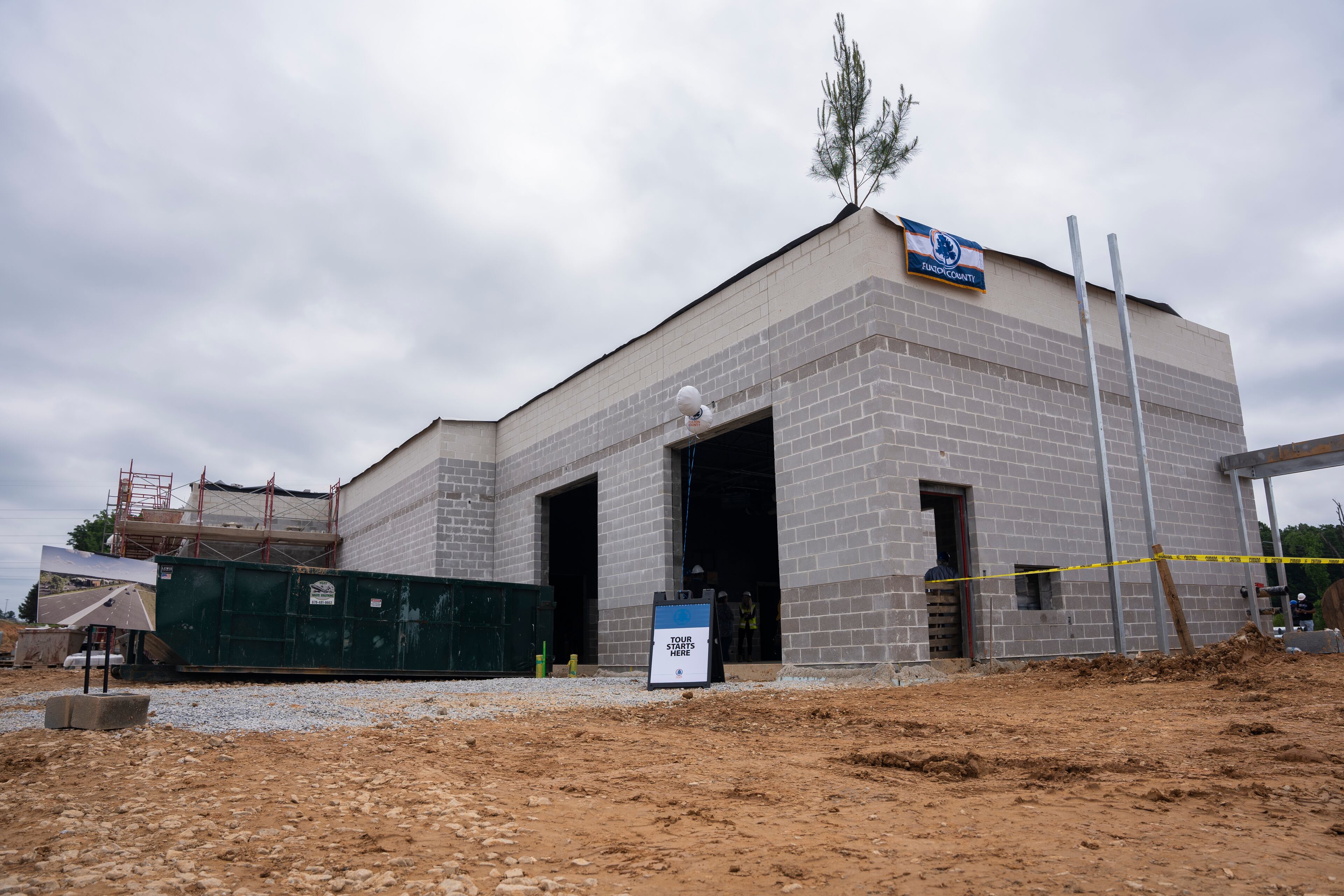 Progress is made on the new Fulton County Animal Shelter which is set to open this fall, on Friday, May 19, 2023. (Olivia Bowdoin for the Atlanta Journal Constitution).
