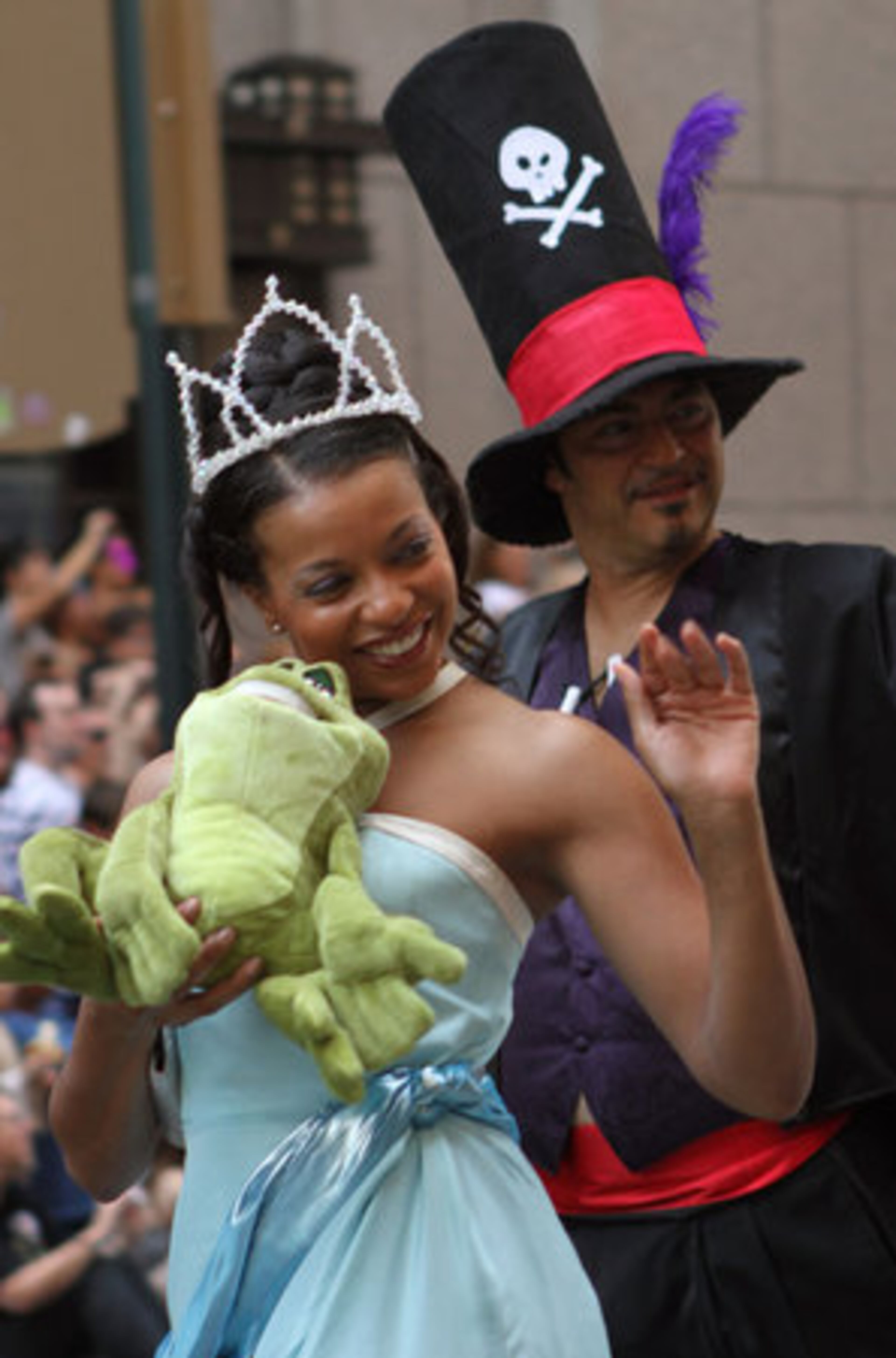 Maya Garner dressed as Princess Tiana for the parade.