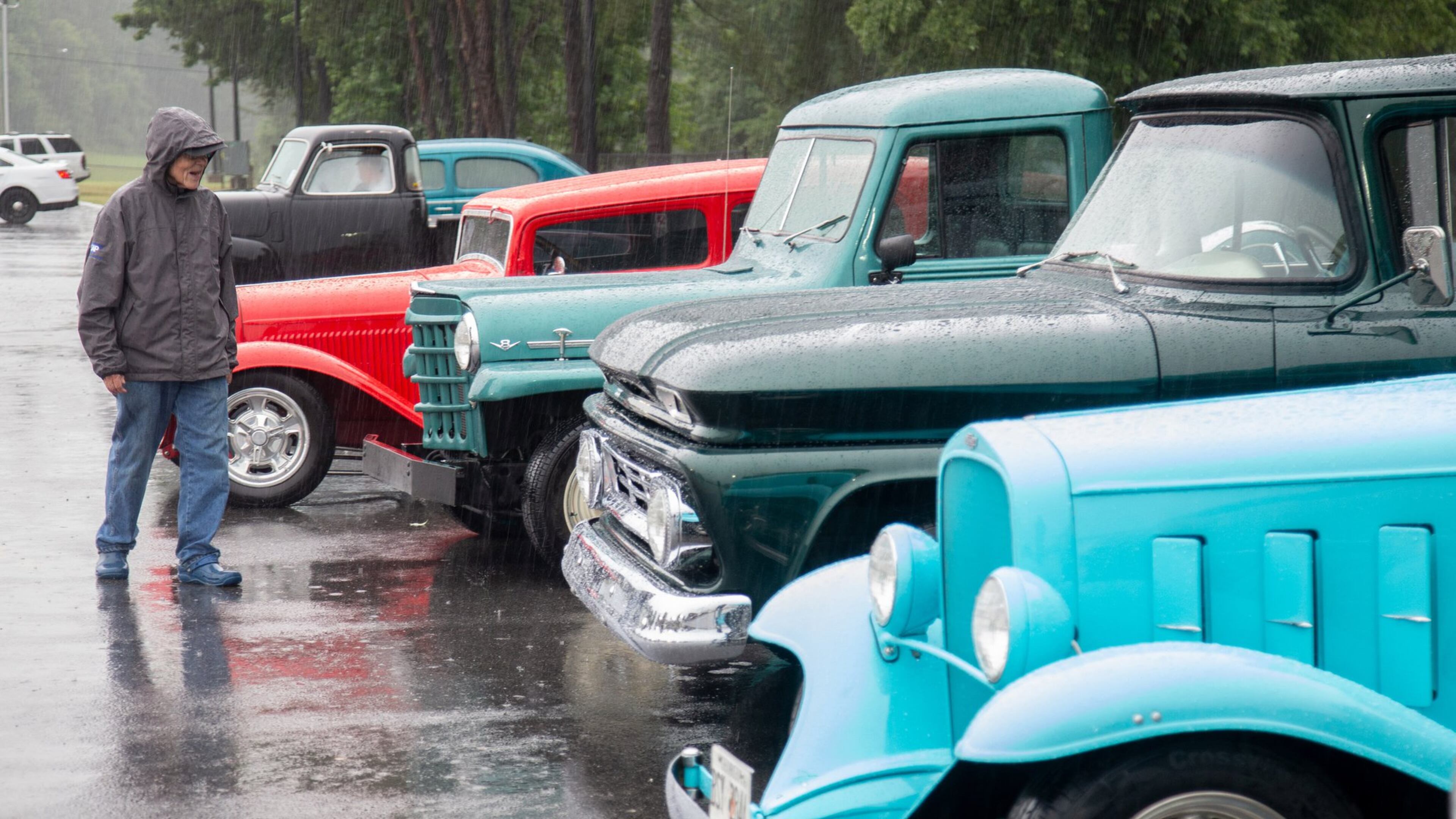 Ben Counter looks over some of the vintage cars during the Creepers Car Club’s 29th annual charity show, also referred to as Creepers’ Car Club Fun Run #29, in Marietta on Saturday, June 8, 2019. STEVE SCHAEFER / SPECIAL TO THE AJC