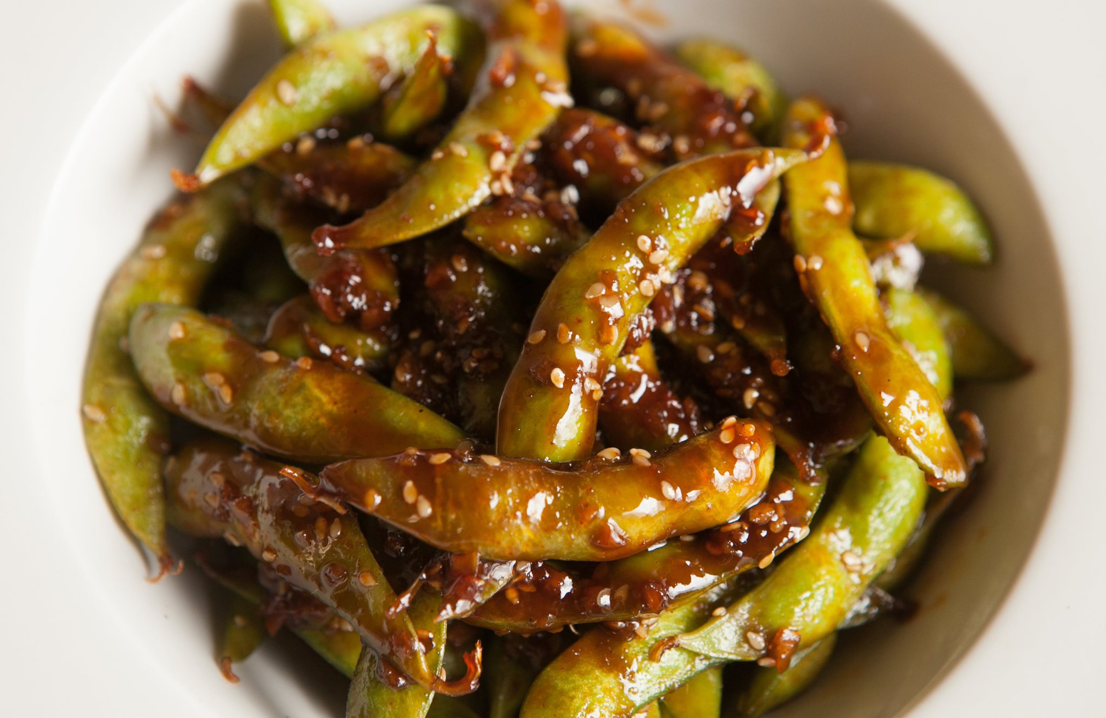 Mmm, prerun edamame. Get that fiber, baby!