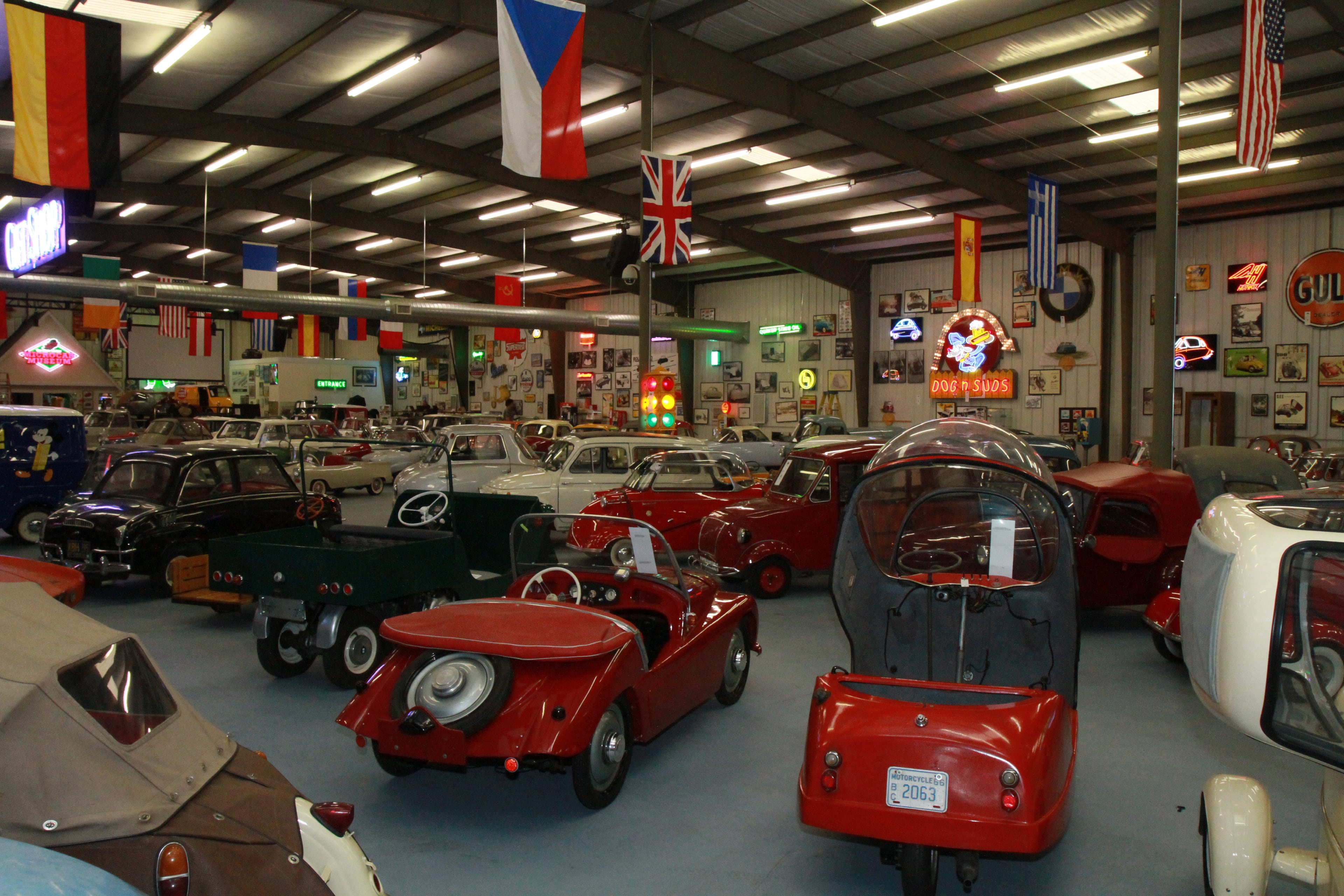 Bruce Weiner owns the largest microcar collection in the world. A microcar is a car that originated after World War II; most were made in European countries and the vehicles provided a better means of transportation for workers. In the early 1960s, Japan produced better and more luxurious vehicles, which led to the end of microcar production.