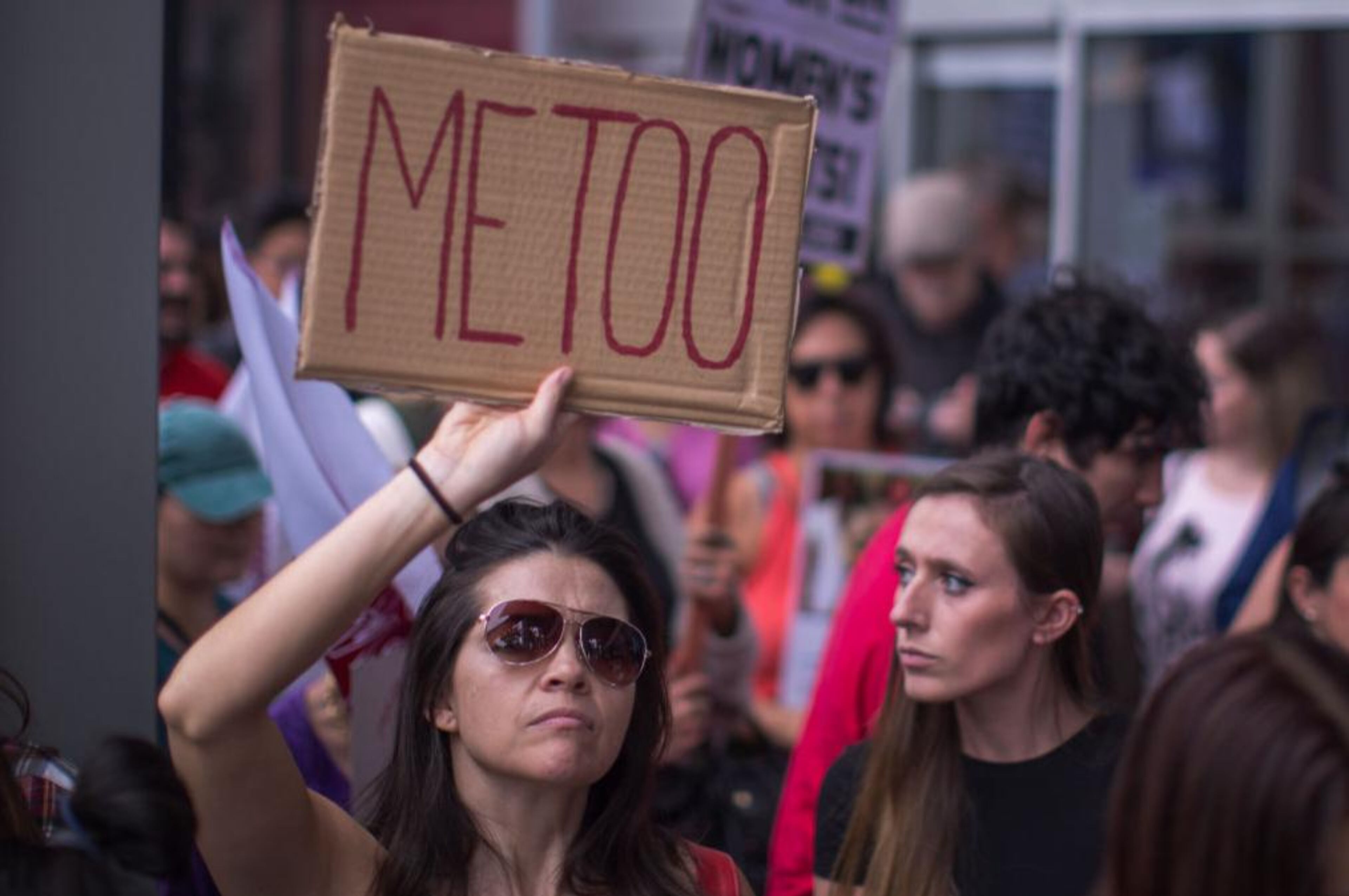 LOS ANGELES, CA - NOVEMBER 12: Demonstrators participate in the #MeToo Survivors' March in response to several high-profile sexual harassment scandals on November 12, 2017 in Los Angeles, California. The protest was organized by Tarana Burke, who created the viral hashtag #MeToo after reports of alleged sexual abuse and sexual harassment by the now disgraced former movie mogul, Harvey Weinstein. (Photo by David McNew/Getty Images)