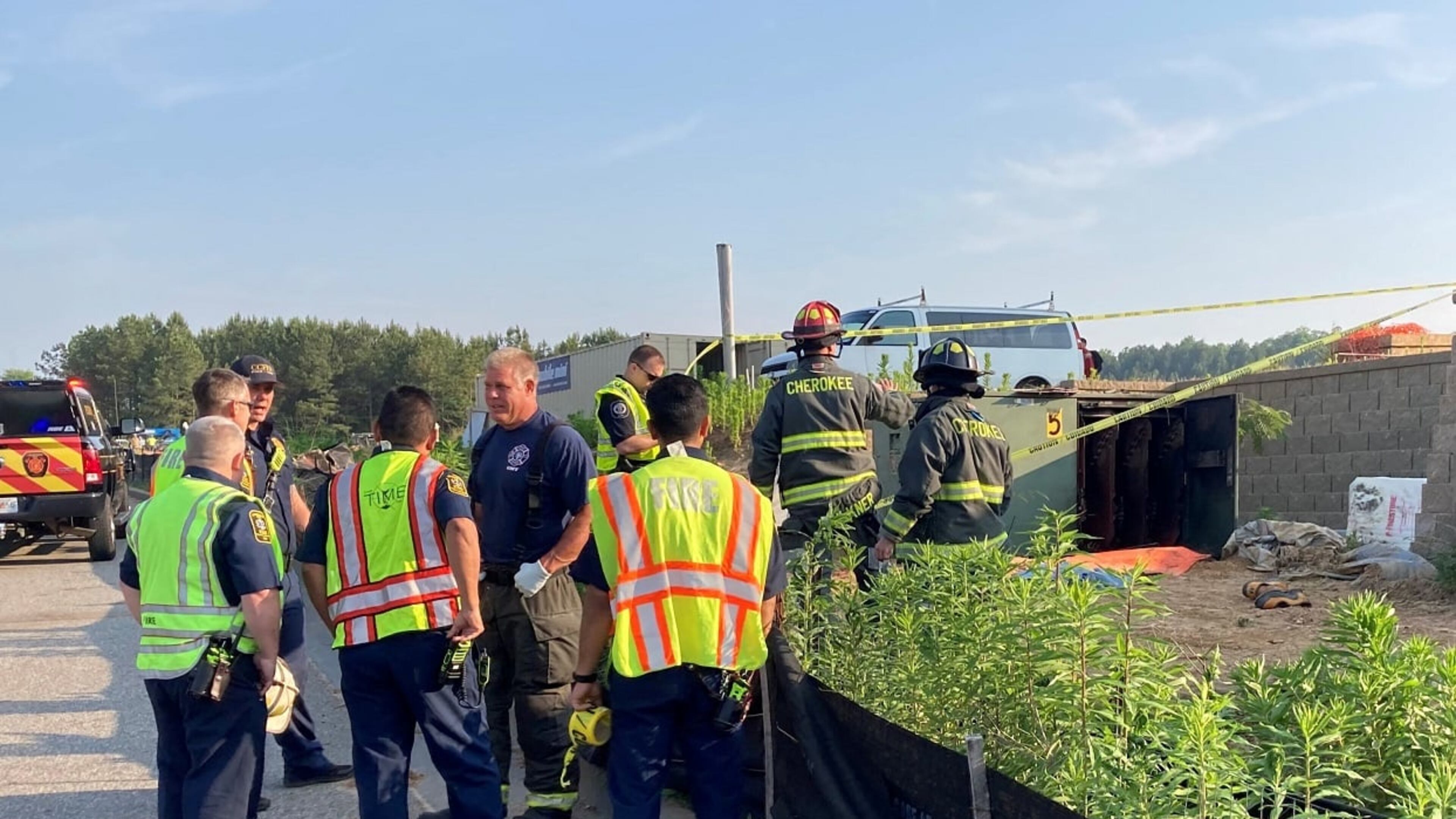 Both men suffered extensive electric shock at a Canton construction site last week.