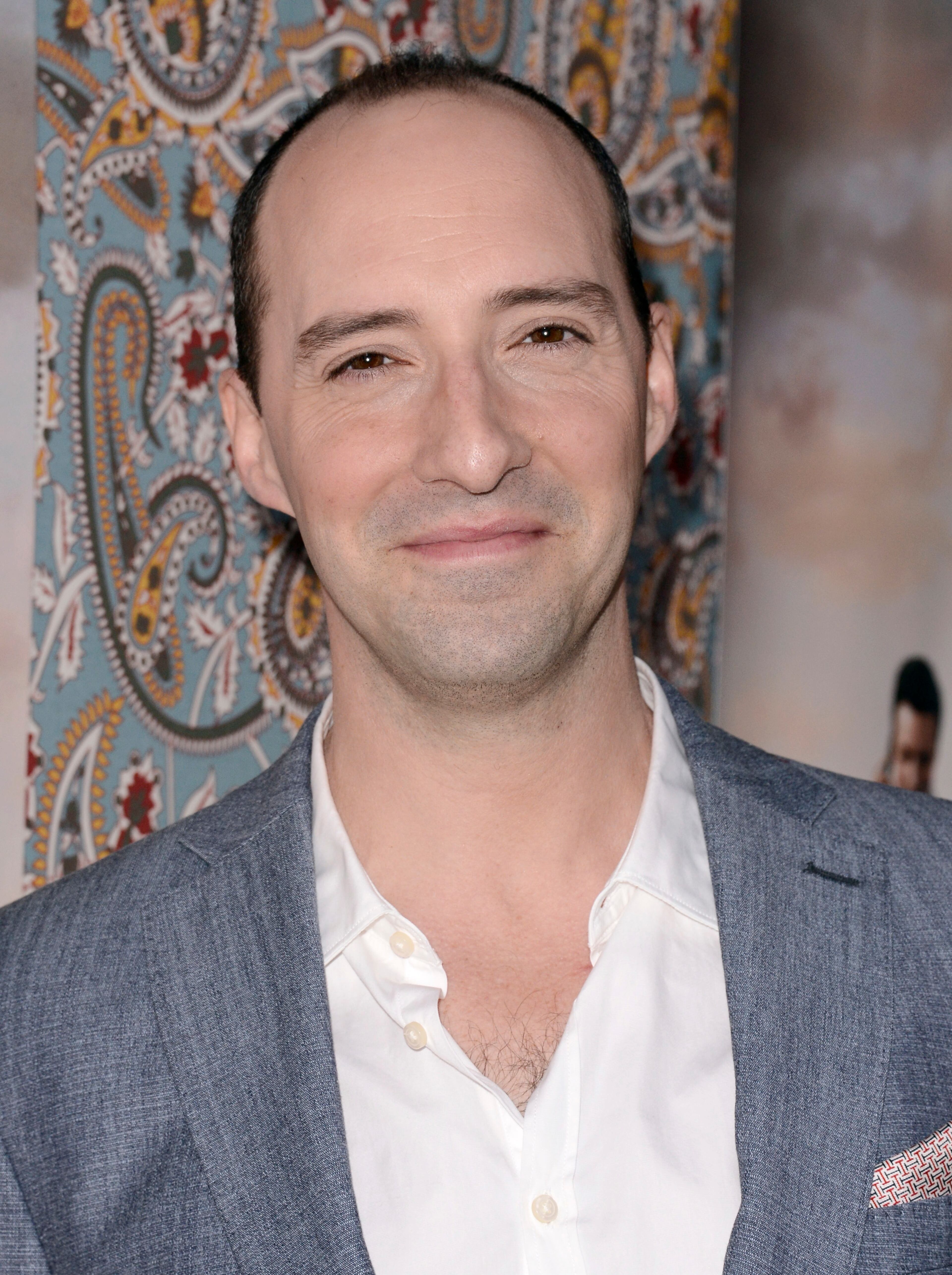 Tony Hale arrives at the Los Angeles premiere of the third season of "Veep" at Paramount Studios on Monday, March 24, 2014. (Photo by Dan Steinberg/Invision/AP)