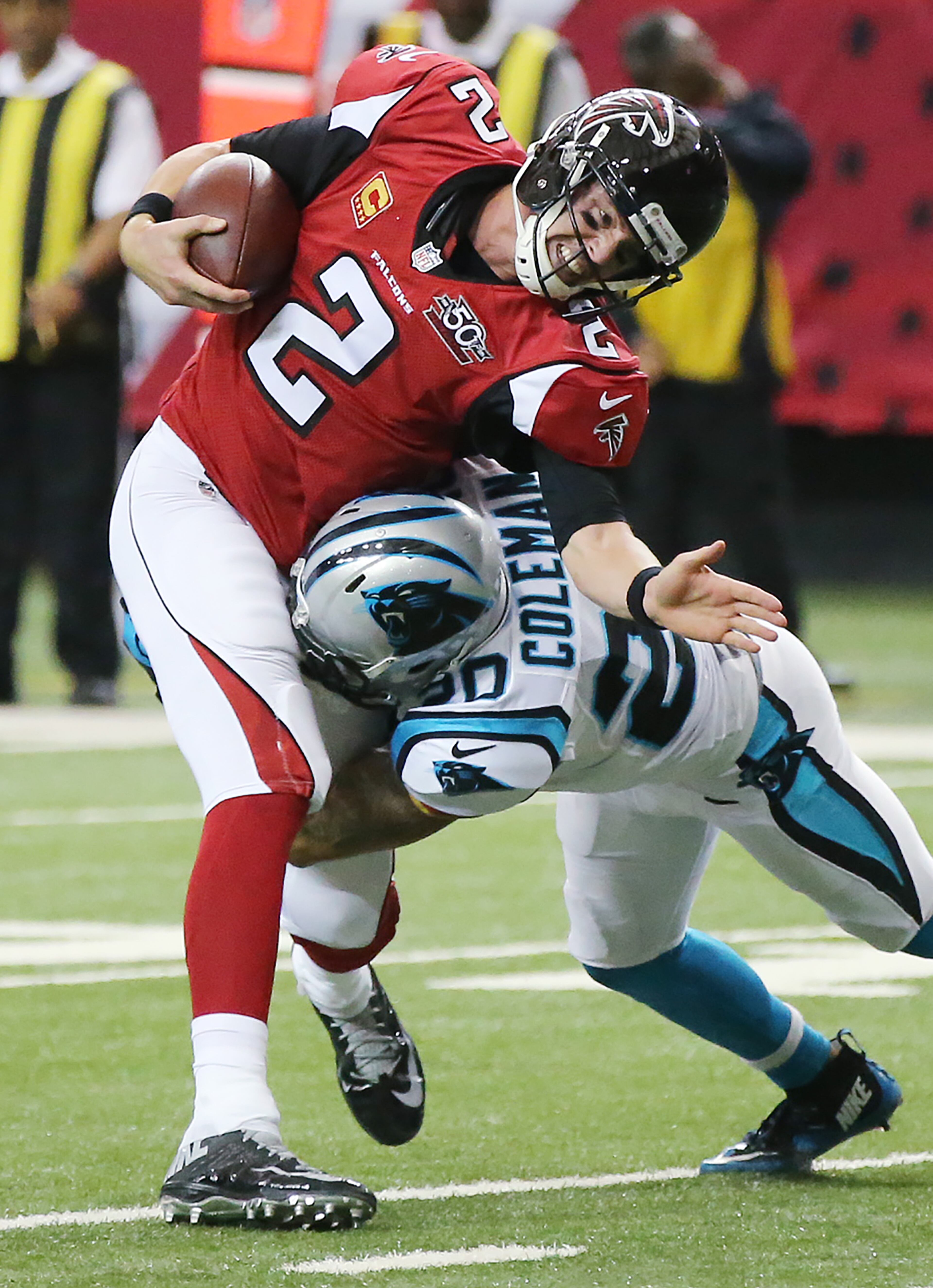Matt Ryan has had to dance away from tacklers for years.