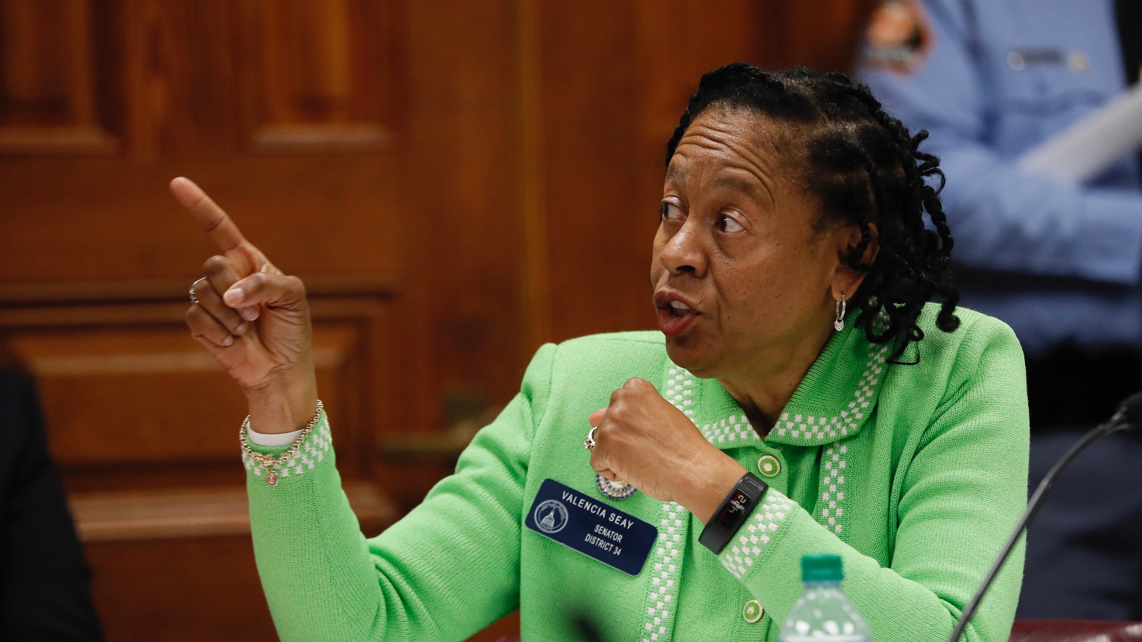 Sen. Valencia Seay is the sponsor of Senate Bill 252, which would have given big raises to legislators for the first time in decades. “I have not had a raise in 20 years,” Seay said. The measure failed on a vote of 33-20. Bob Andres / bandres@ajc.com