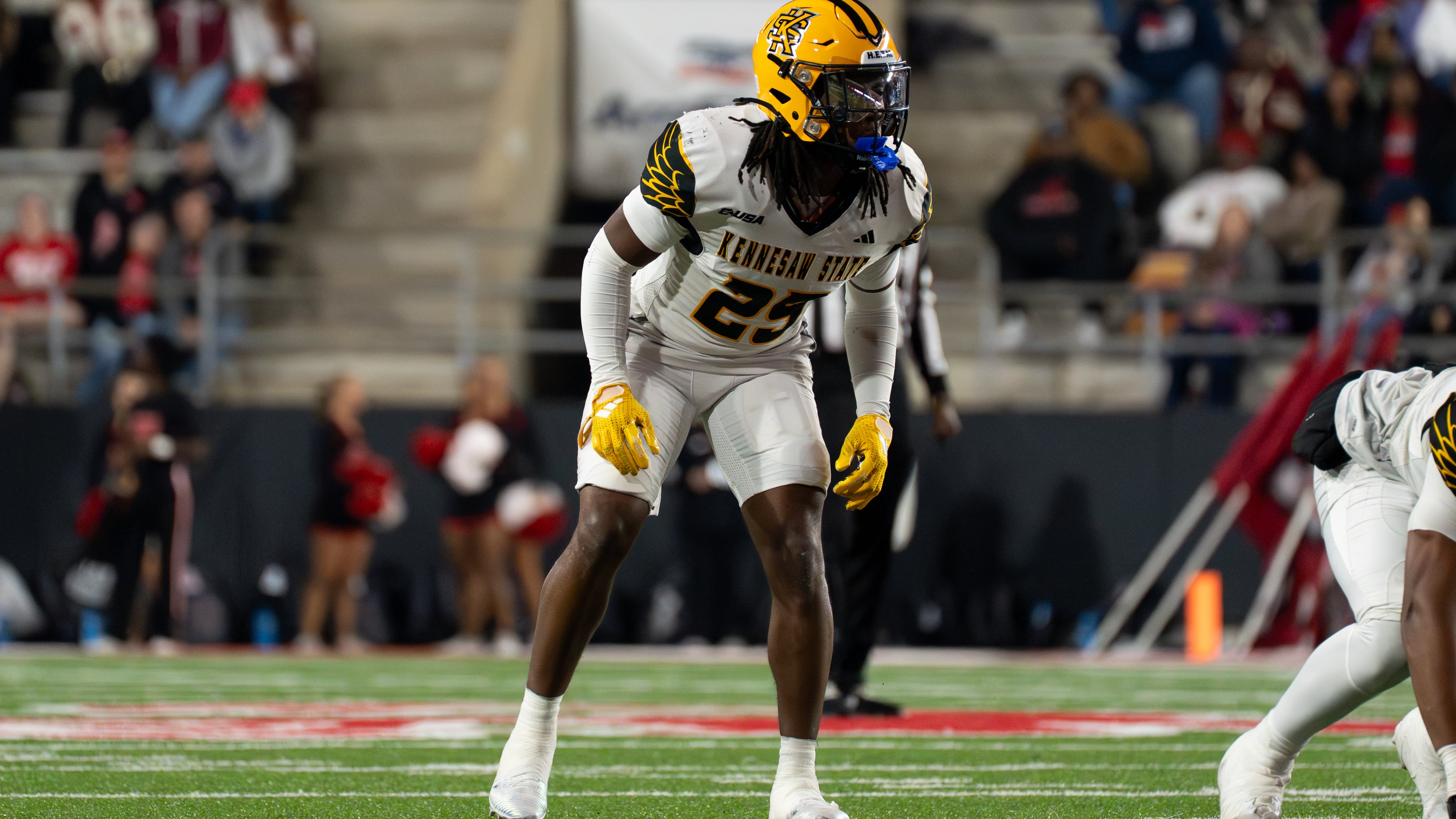 Kennesaw State's Milon Jones is a senior who starts at free safety. Jones isn’t the biggest guy but has earned a reputation for being a hard worker and a tough tackler. (Kennesaw State Athletics)
