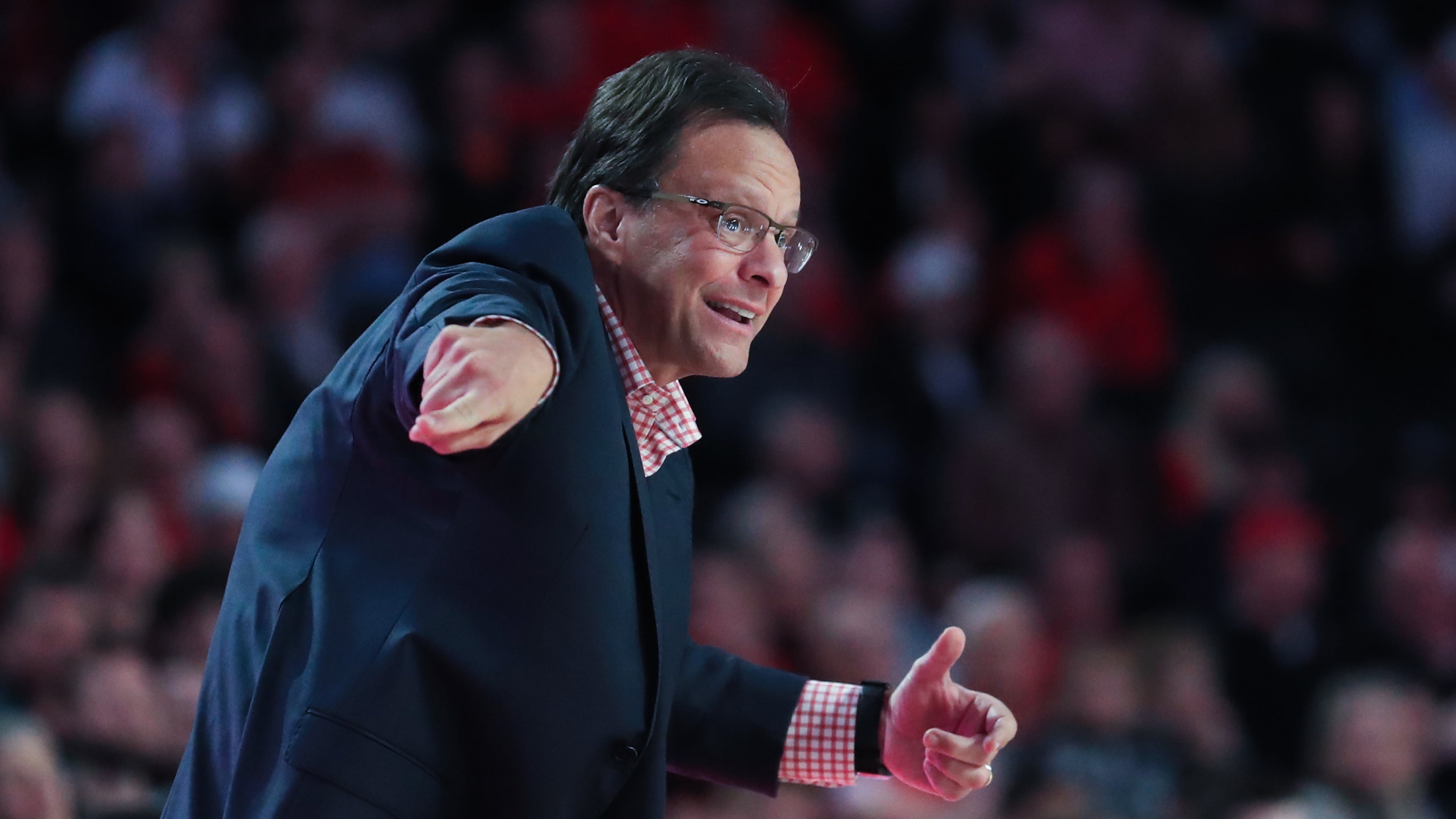 Georgia head coach Tom Crean directs his team against Auburn on February 19, 2020, at Stegeman Coliseum in Athens, Georgia. (Carmen Mandato/Getty Images/TNS)