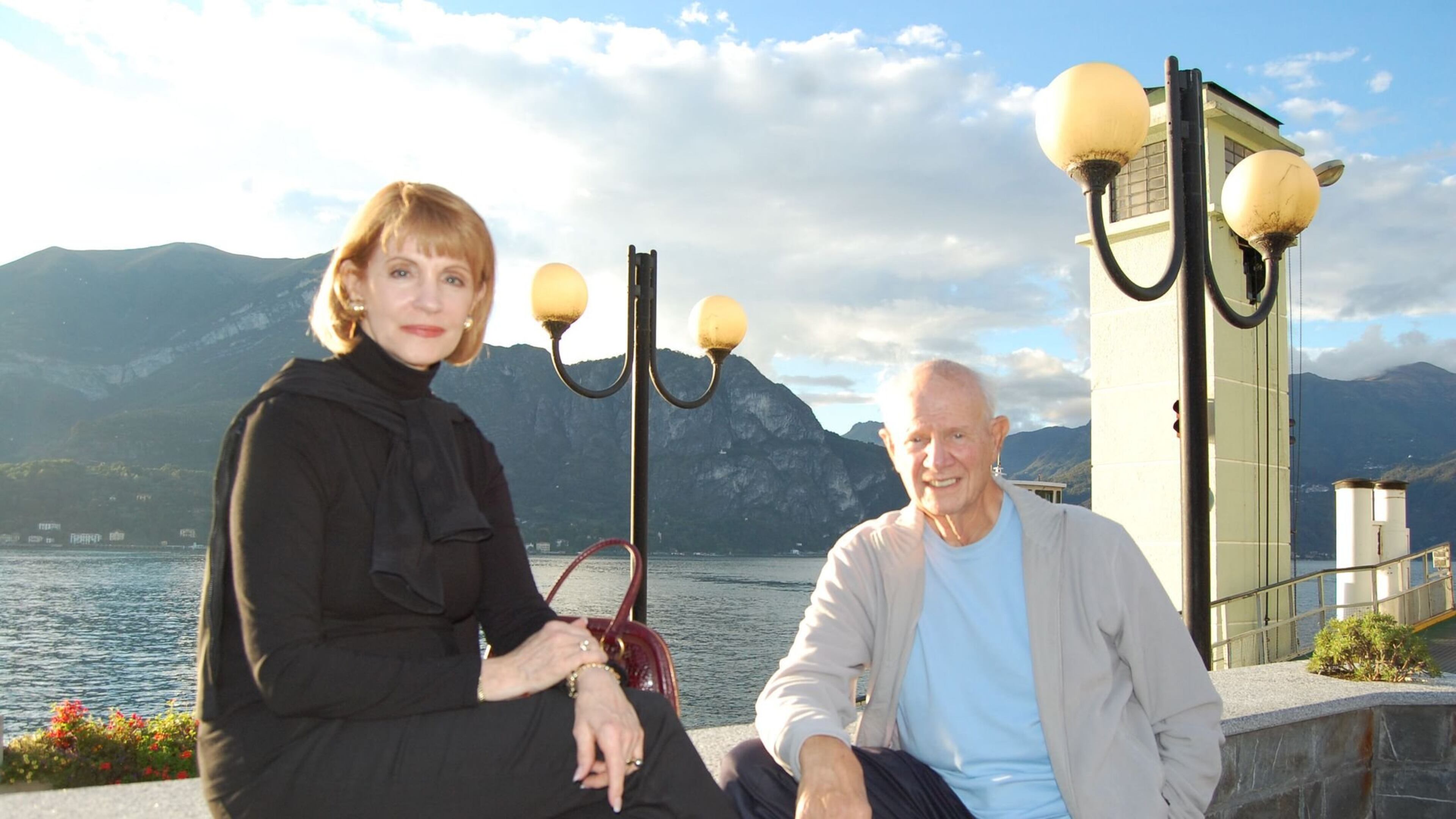 Peggy and Steve Newfield in Lake Como, Italy, in 2012