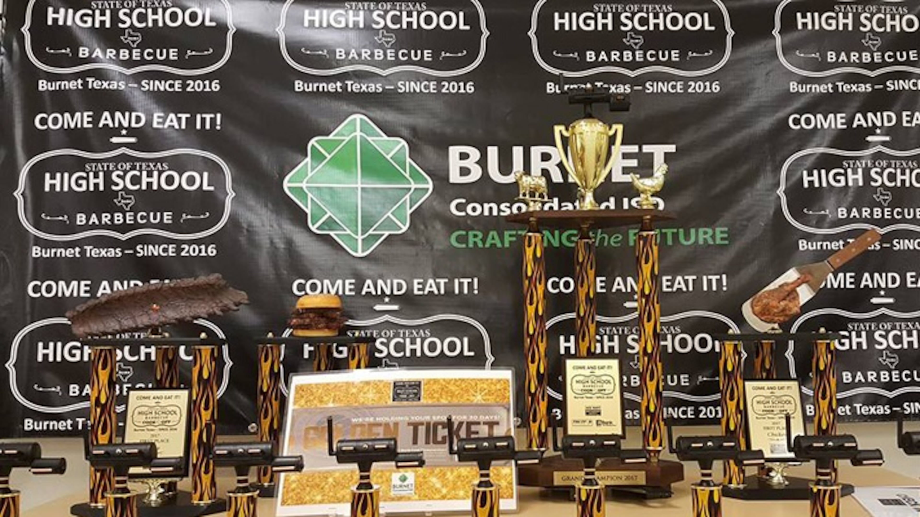 Teams competing in the State of Texas High School Barbecue Cook-off do so in 12 categories, from brisket and ribs to potato salad and sauce. (State of Texas High School Barbecue Cook-off)