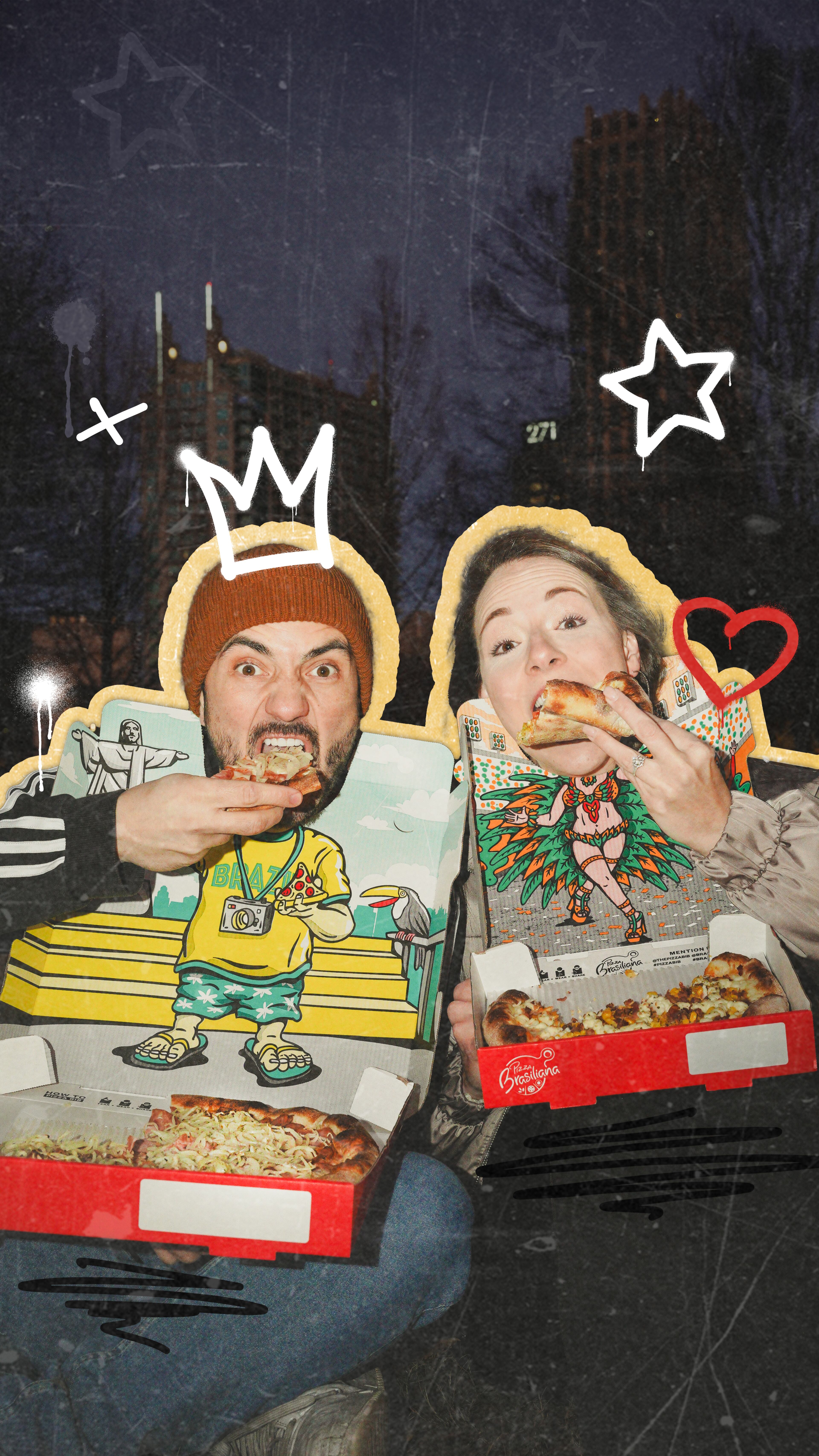 Thiago and Nicollie Machado are the husband and wife behind Brasiliana Pizza in the Southern Feed Store food hall in East Atlanta. / Courtesy of Brasiliana Pizza