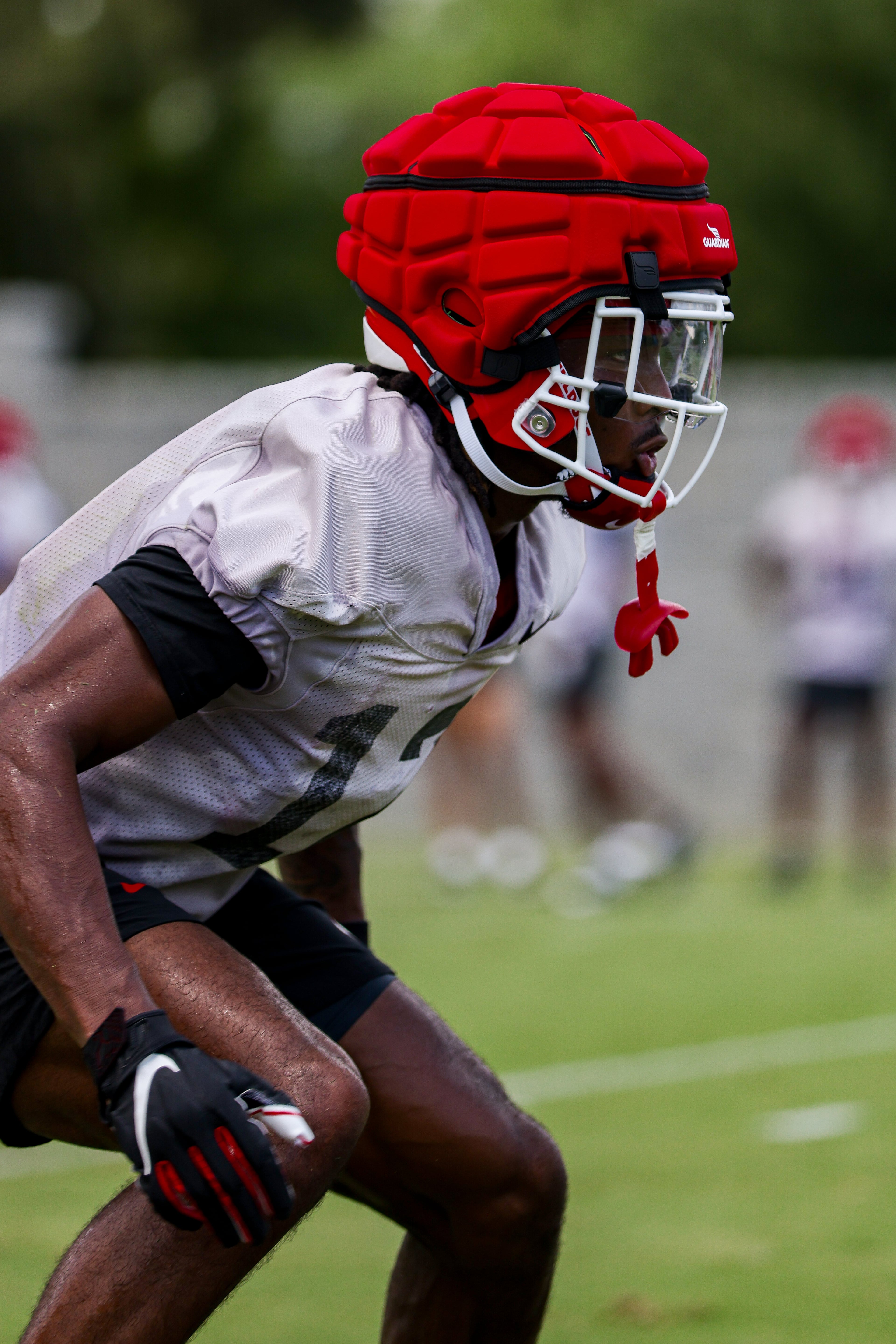 Georgia defensive back Julian Humphrey keeps his eyes on the play ahead. (Conor Dillon/UGAAA)