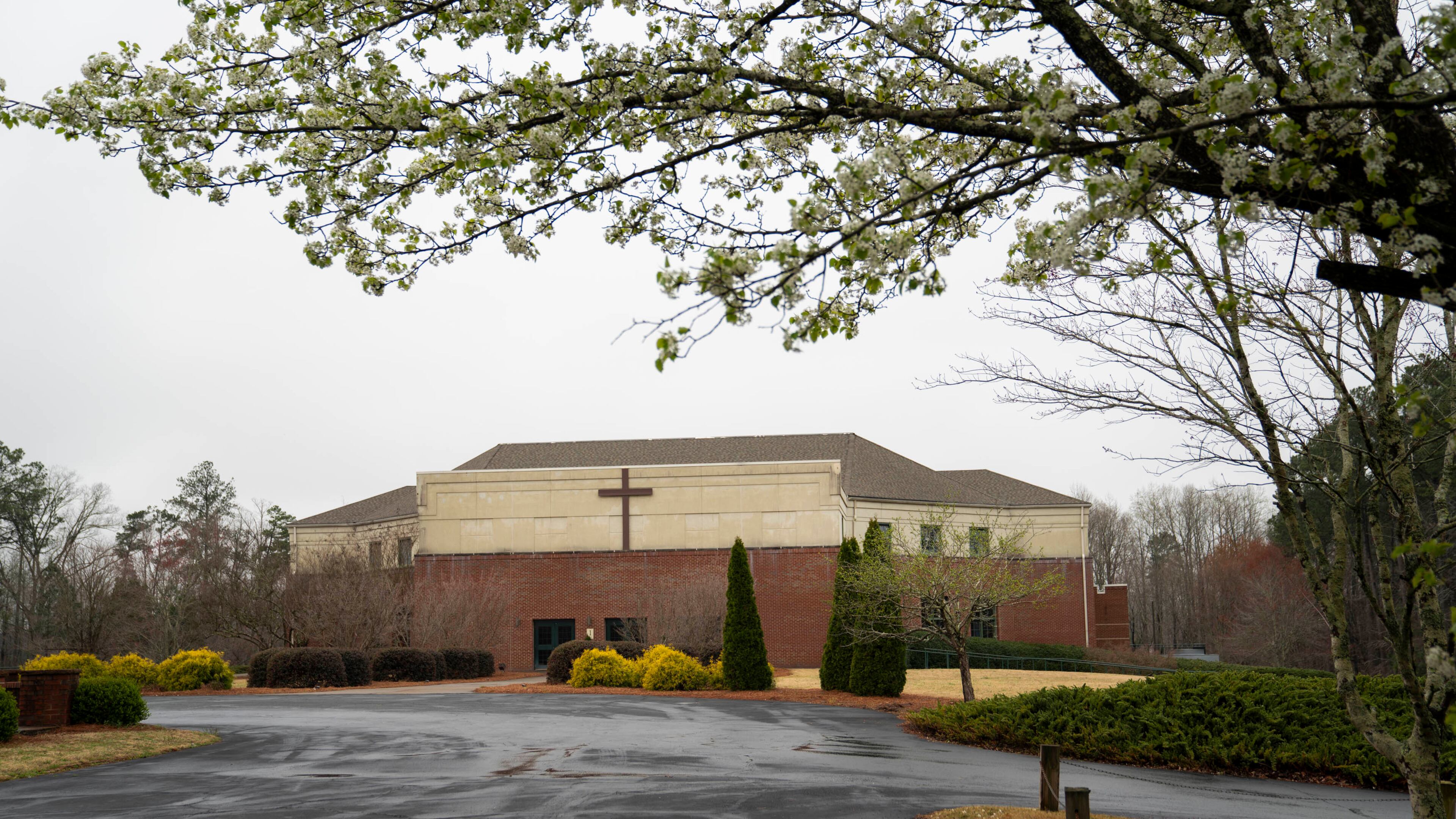 Crabapple First Baptist Church, where the Atlanta shooting suspect Robert Aaron Long was an active member, in Milton, Ga., March 17, 2021. The church posted a lengthy statement on its website Friday morning that called this week’s attacks on three spas “the result of a sinful heart and depraved mind.” (Nicole Craine/The New York Times)