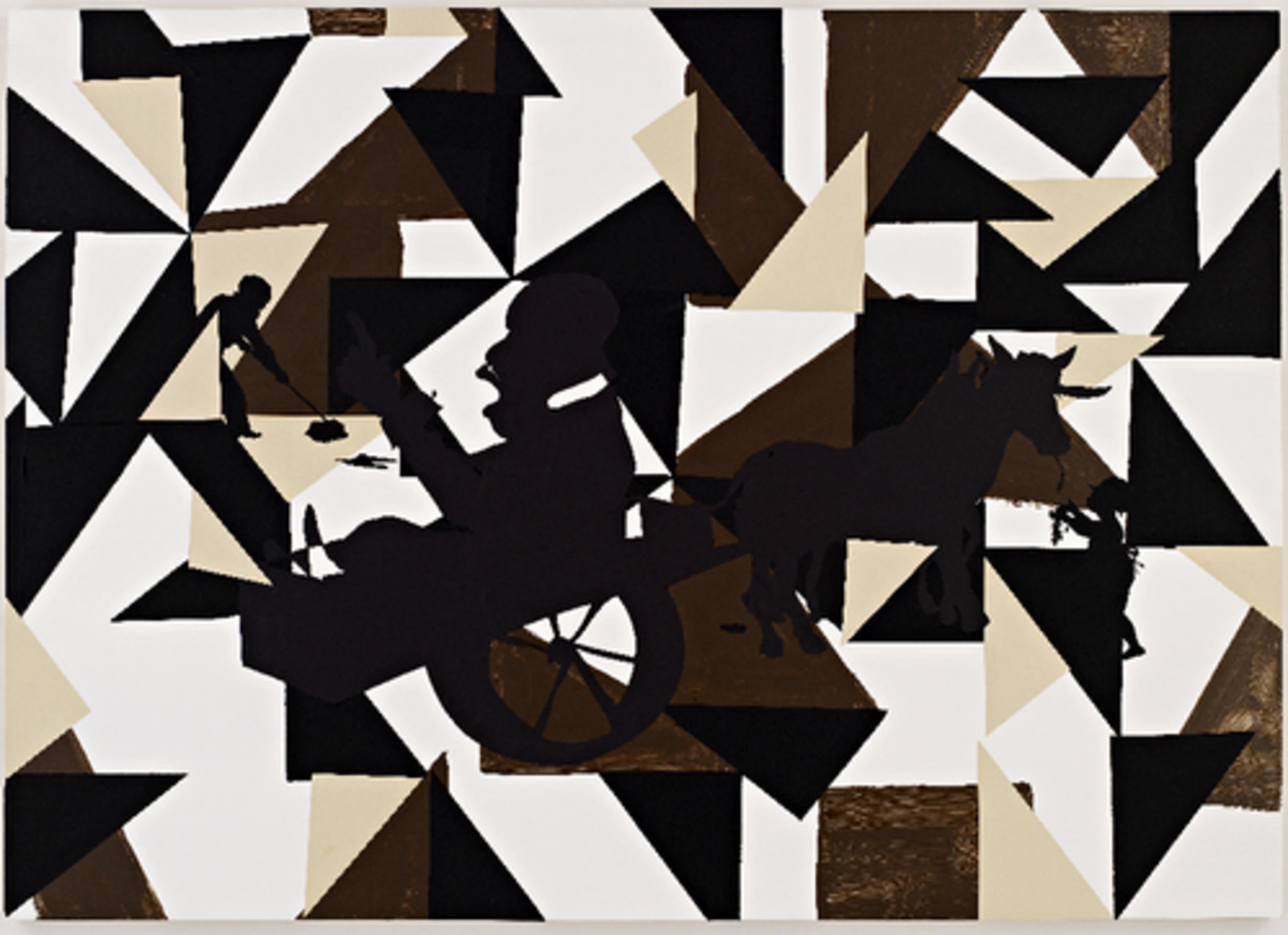 A new direction: Walker brings in exploded-quilt imagery in this 2007 work.