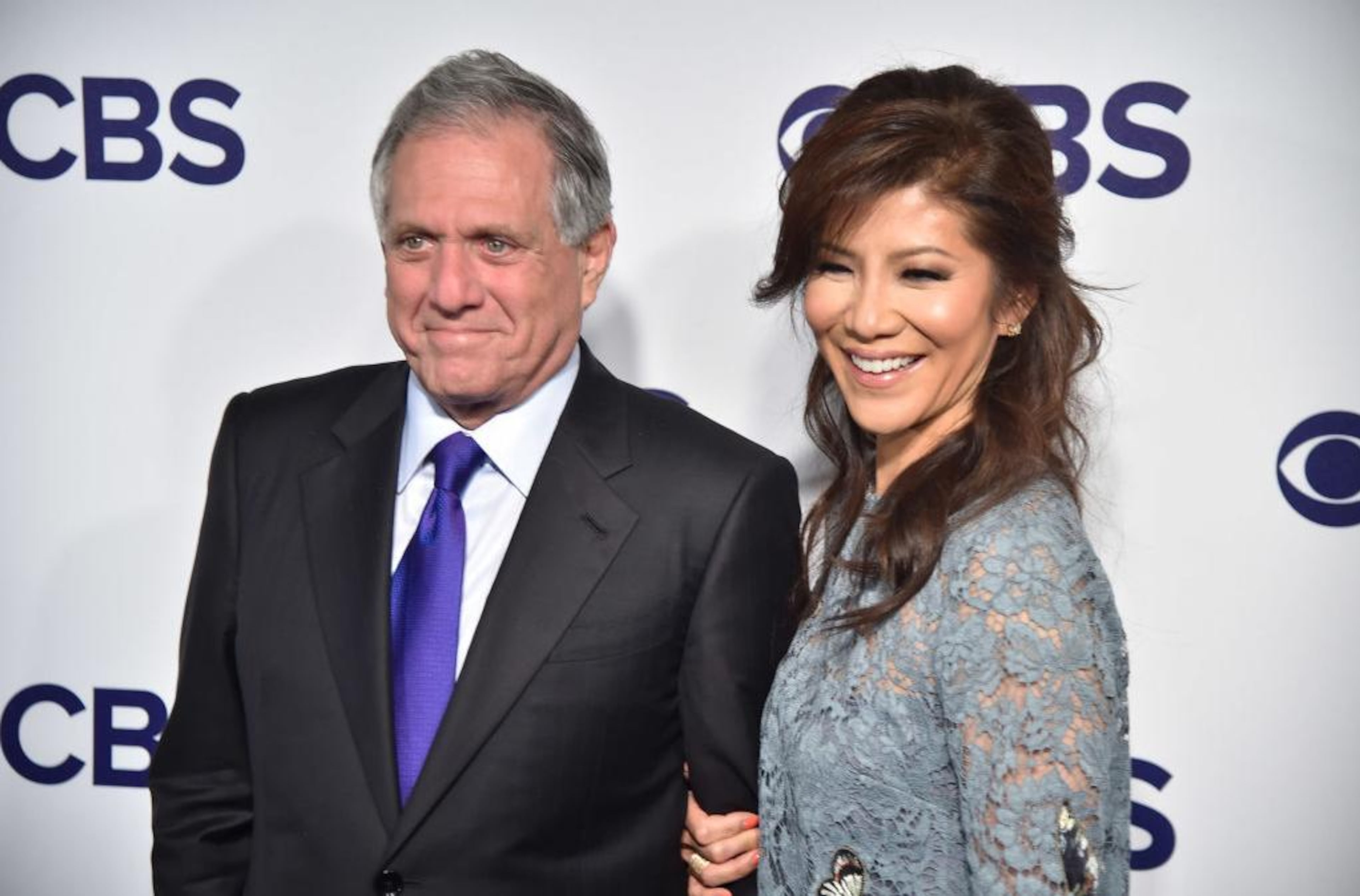 Chairman of the Board, President, and Chief Executive Officer of CBS Corporation Les Moonves and Julie Chen attend the 2017 CBS Upfront on May 17, 2017 in New York City.
