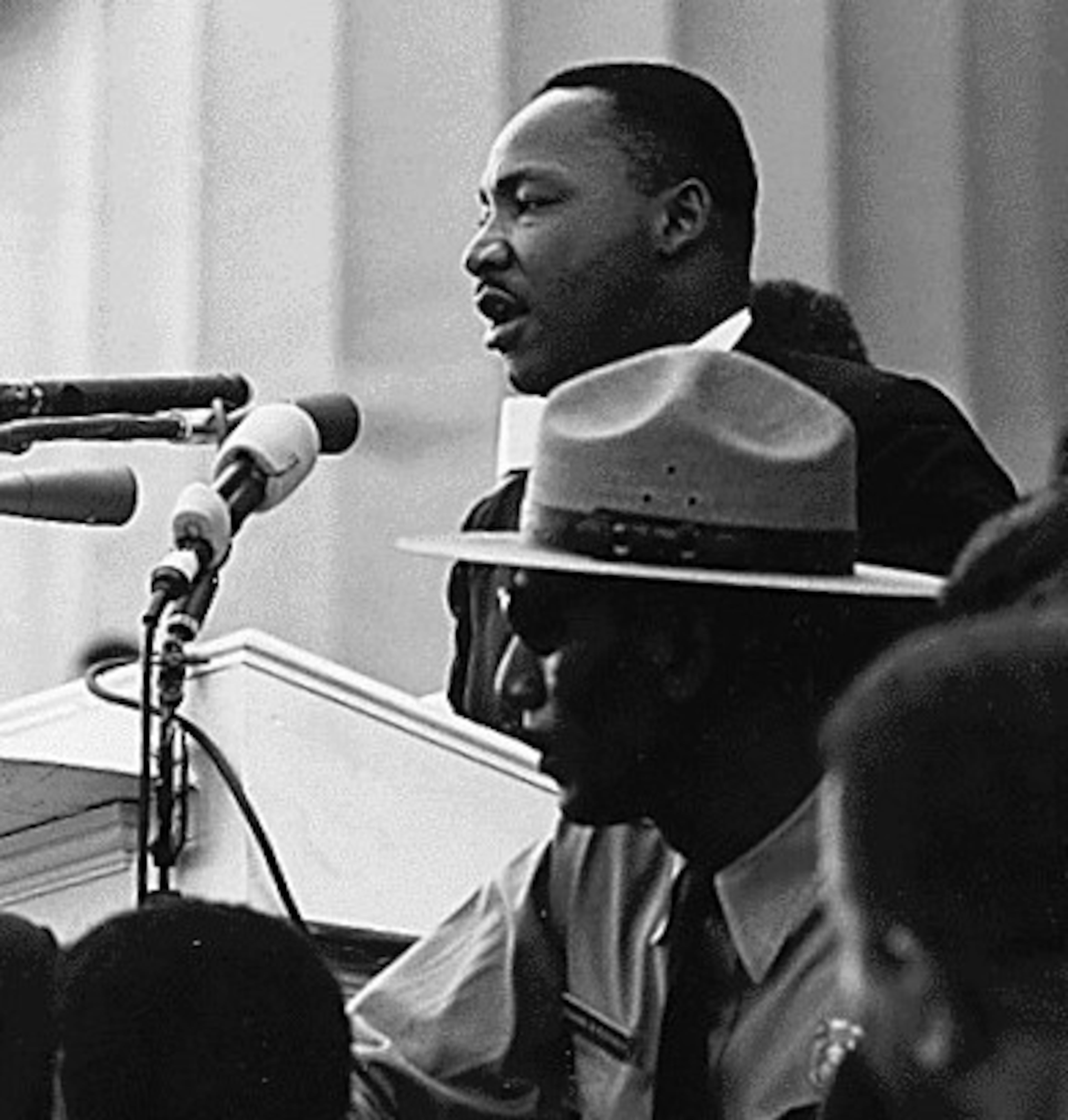 Dr. Martin Luther King giving his "I Have a Dream" speech during the March on Washington in Washington, D.C., on 28 August 1963.
