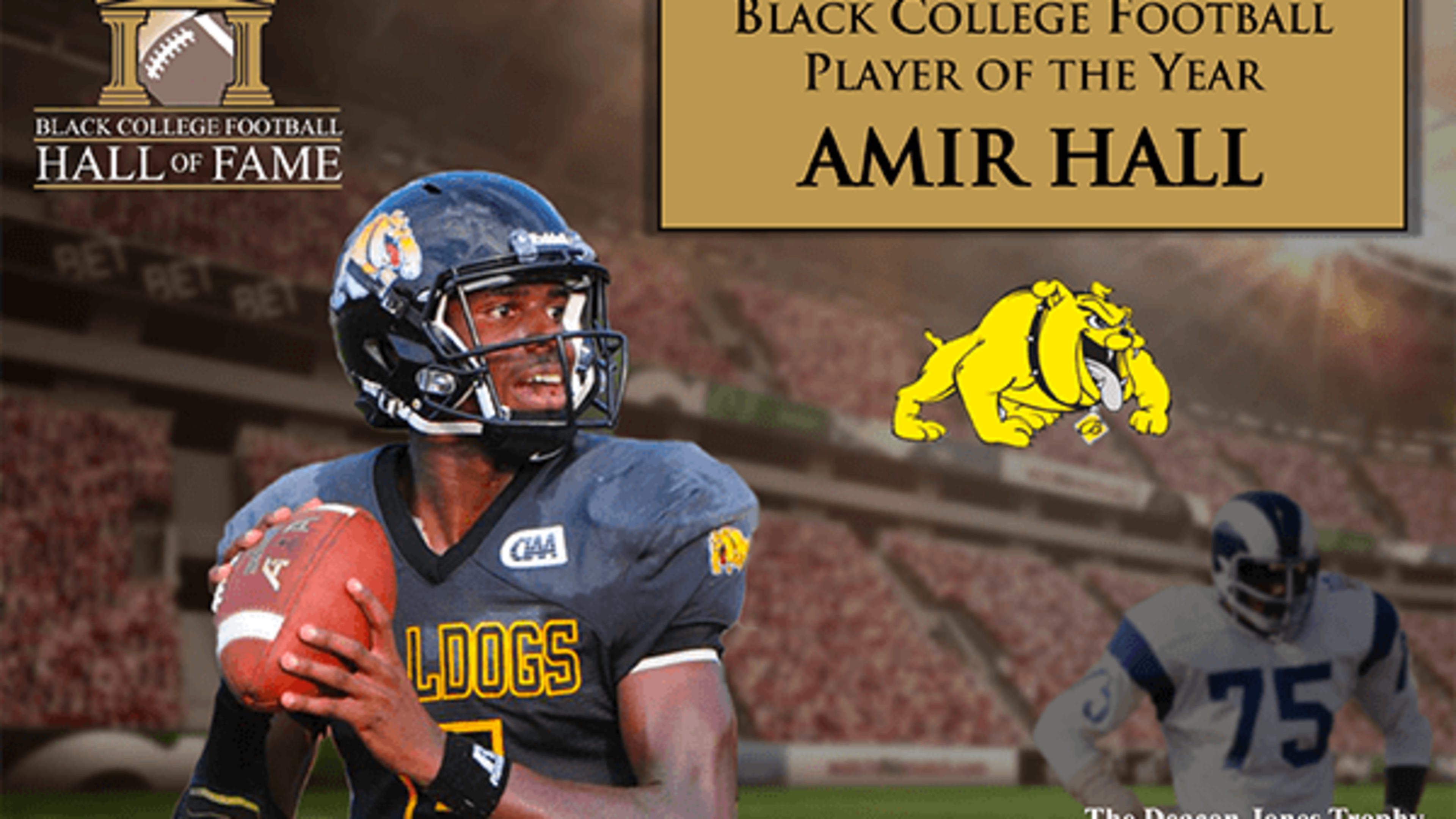 Amir Hall of Bowie State threw just four interceptions in 381 attempts this season. Photo courtesy of the Black College Football Hall of Fame.