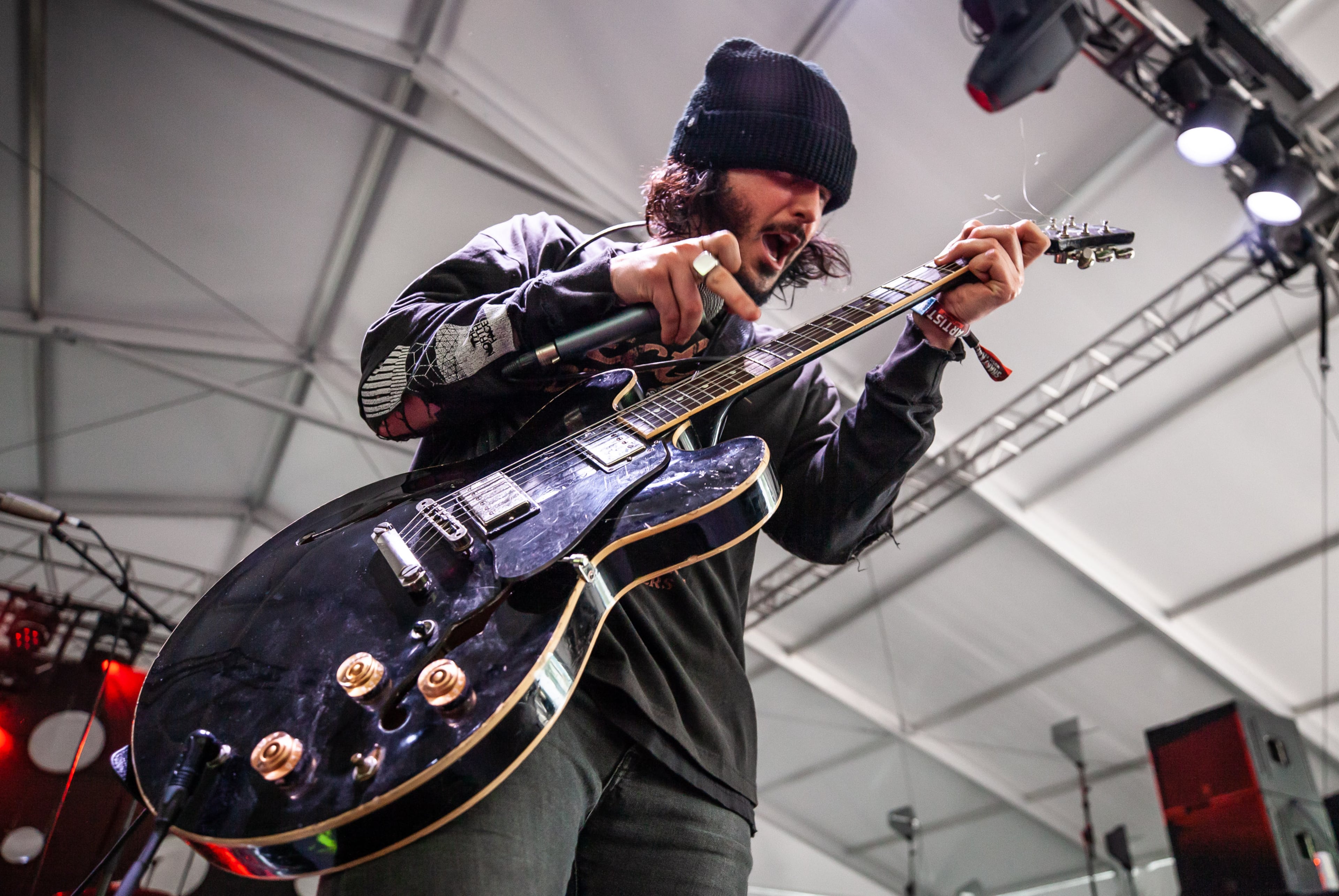 Reignwolf performs on the second day of this year's Shaky Knees Festival on Saturday, April 30, 2022, at Central Park in Atlanta. (Photo by Ryan Fleisher for The Atlanta Journal-Constitution)