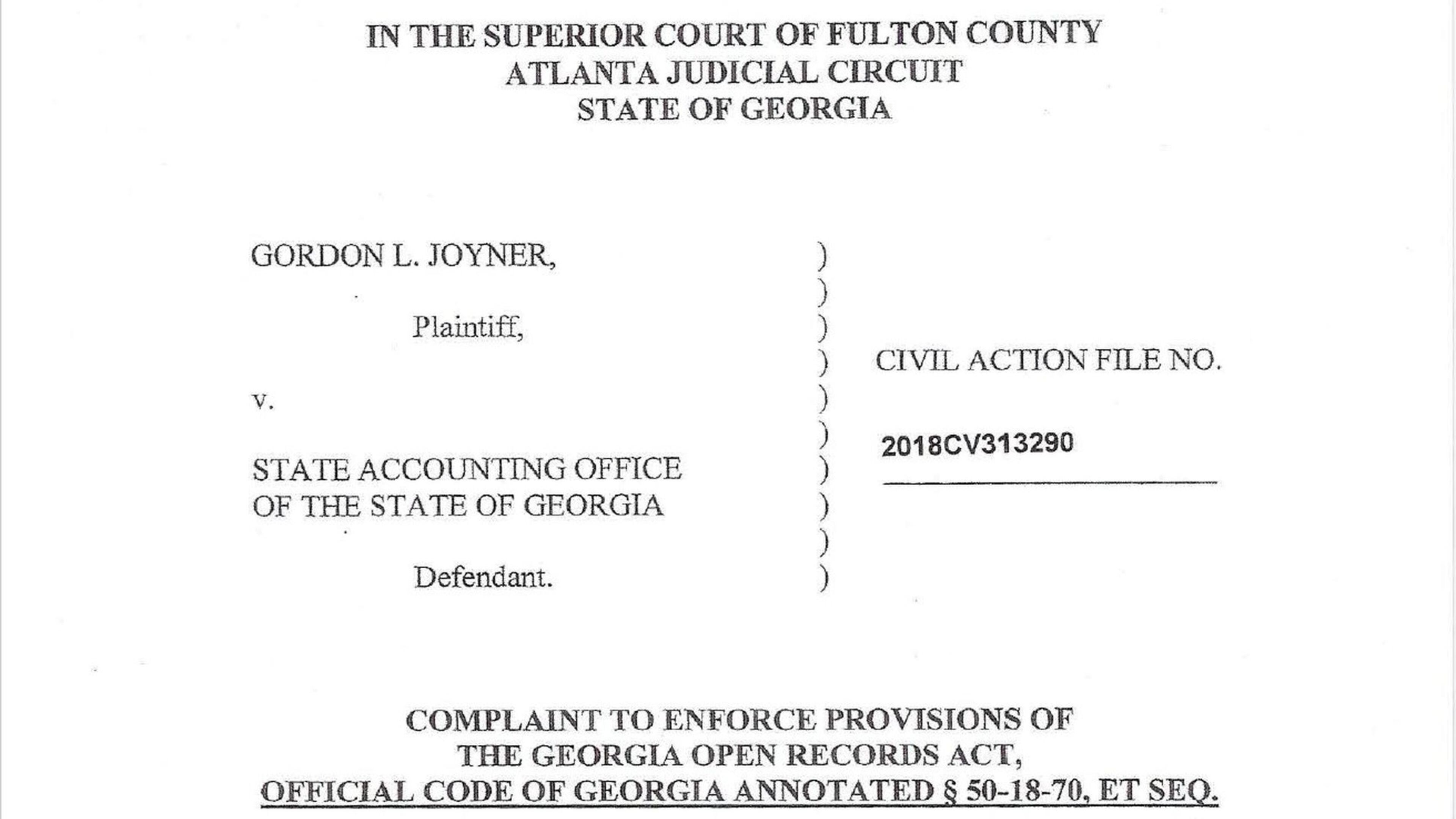 Gordon Joyner filed suit in November to obtain travel reimbursement records from the State Accounting Office. At a Thursday hearing, he told a judge that the Attorney General’s Office should be barred from representing the agency because it mediates public records disputes.