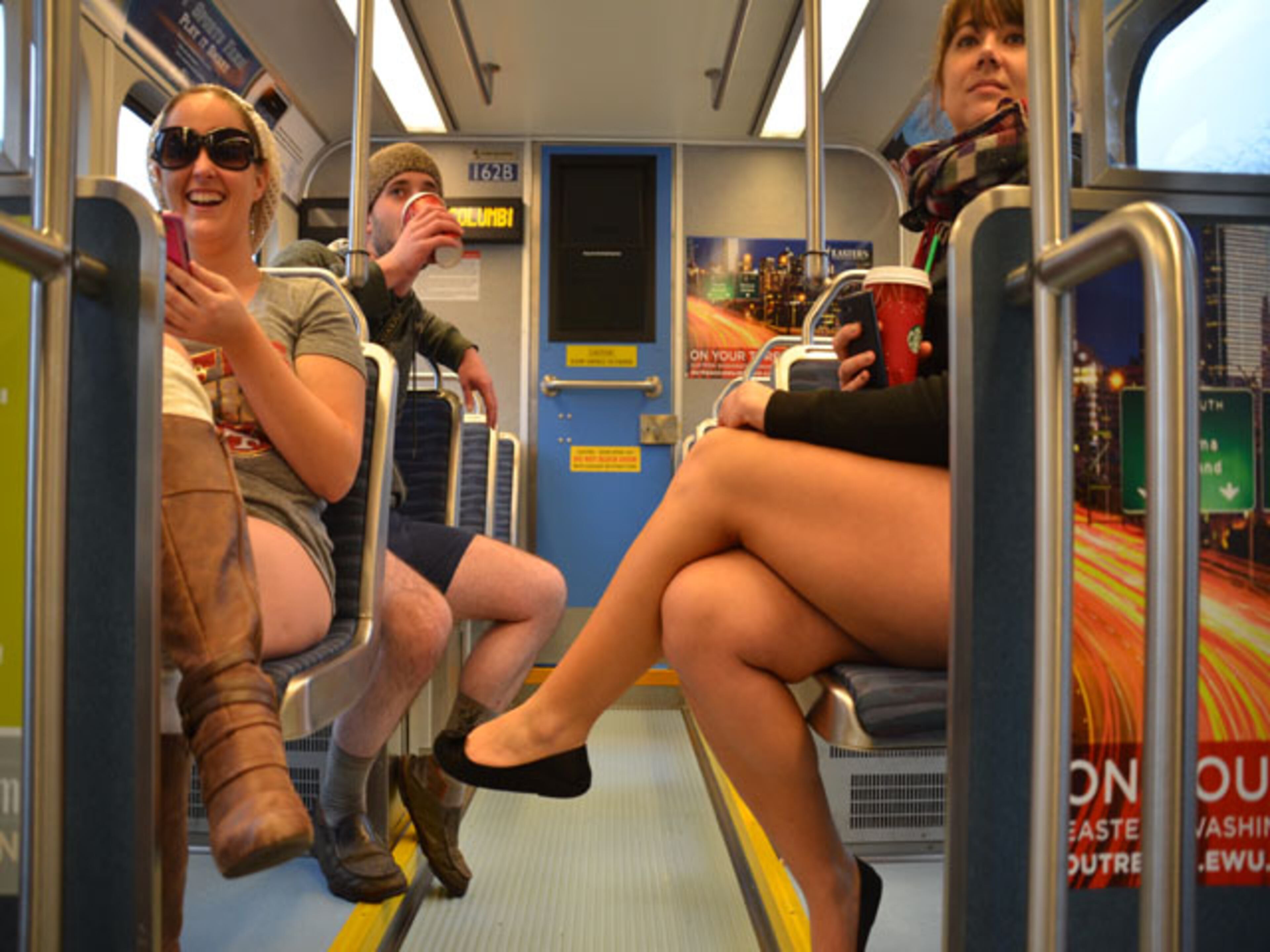 That being said, a group of Seattleites braved the cold and hopped aboard the Light Rail to sport their favorite undies, make a statement and have some fun!