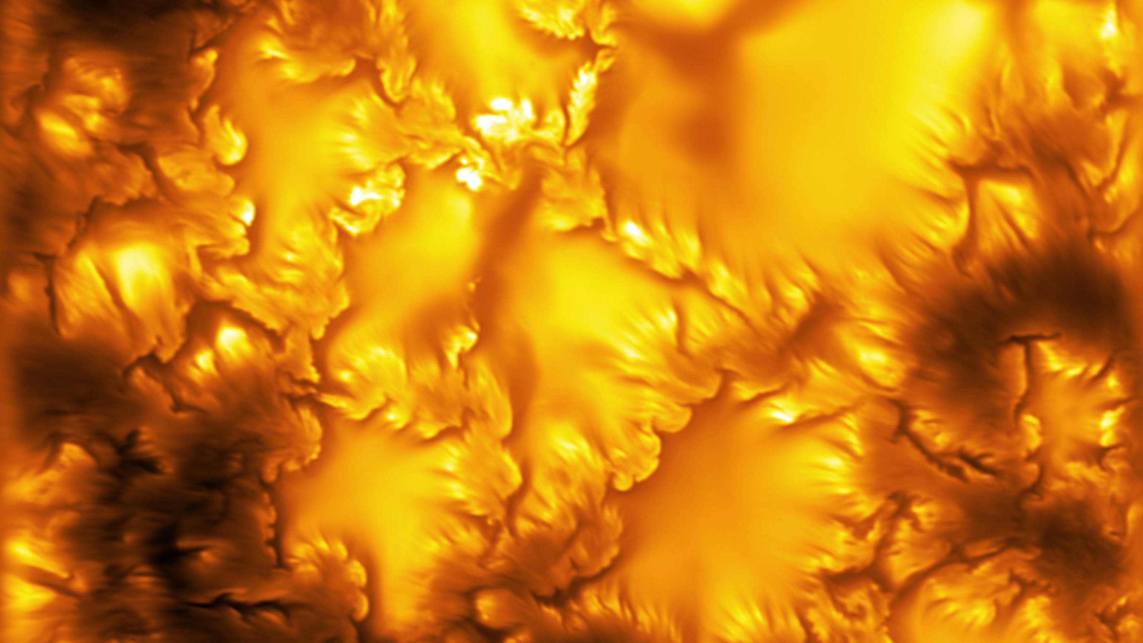 This undated image provided by the NSF National Solar Observatory on Monday, Aug. 3, 2026, shows the sun's surface. (National Science Foundation National Solar Observatory via AP)