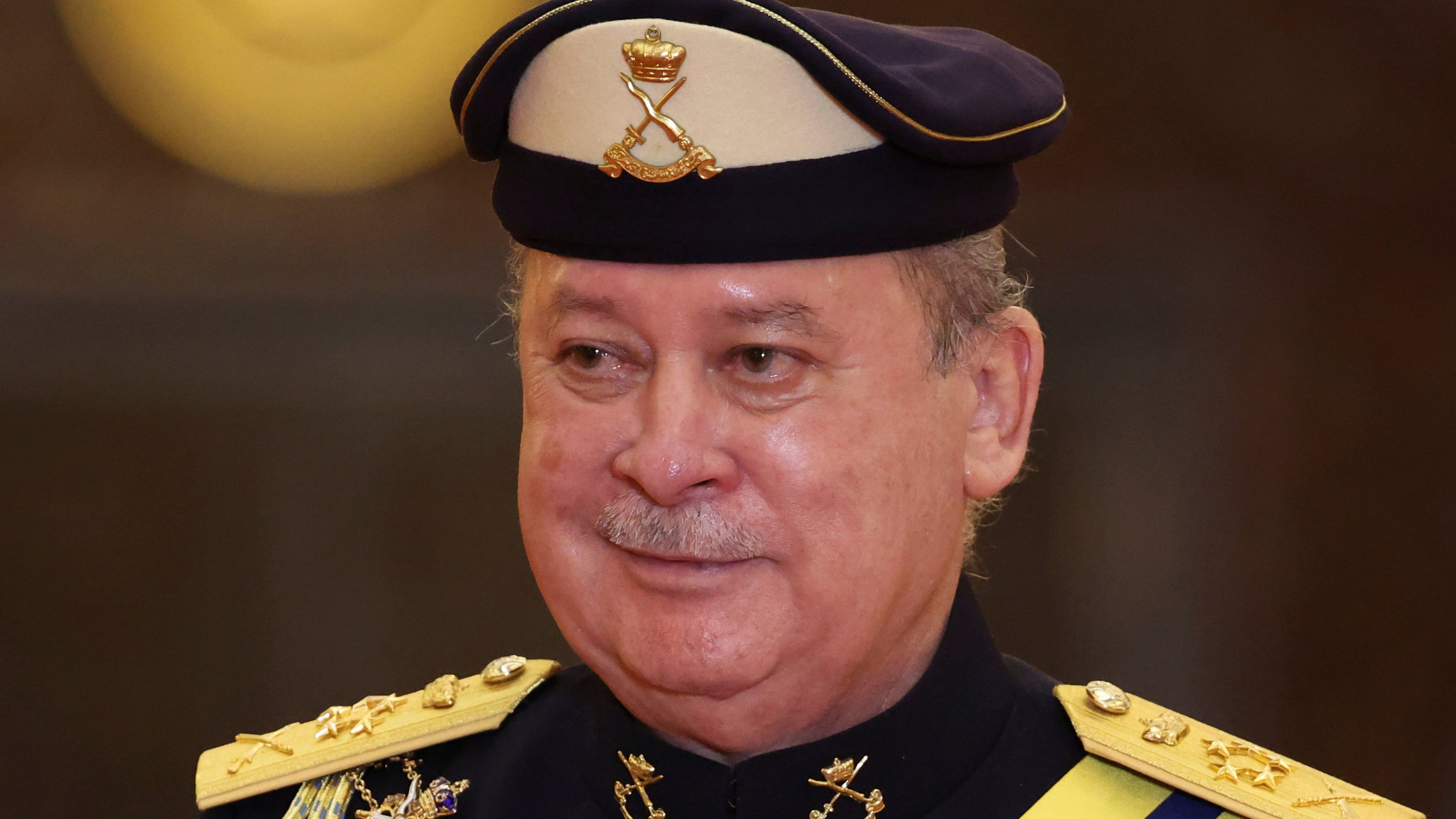 FILE - The incoming 17th King of Malaysia, the Sultan of Johor, Sultan Ibrahim Iskandar, is seen during welcoming ceremony at National Palace in Kuala Lumpur, Malaysia, on Jan. 31, 2024. (Hasnoor Hussain/Pool Photo via AP, File)