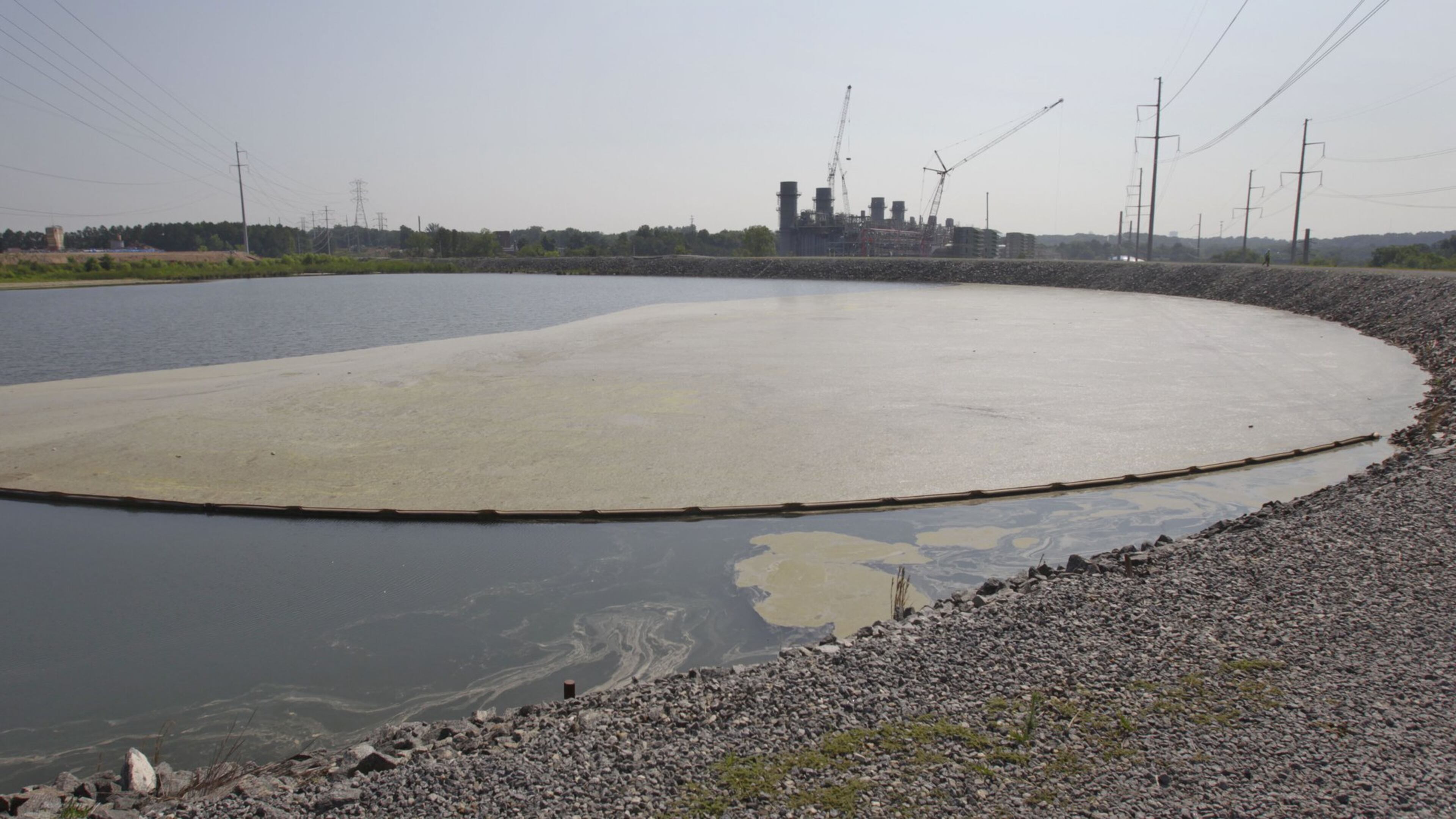 A coal ash retention pond at Plant McDonough near Smyrna. AJC file.