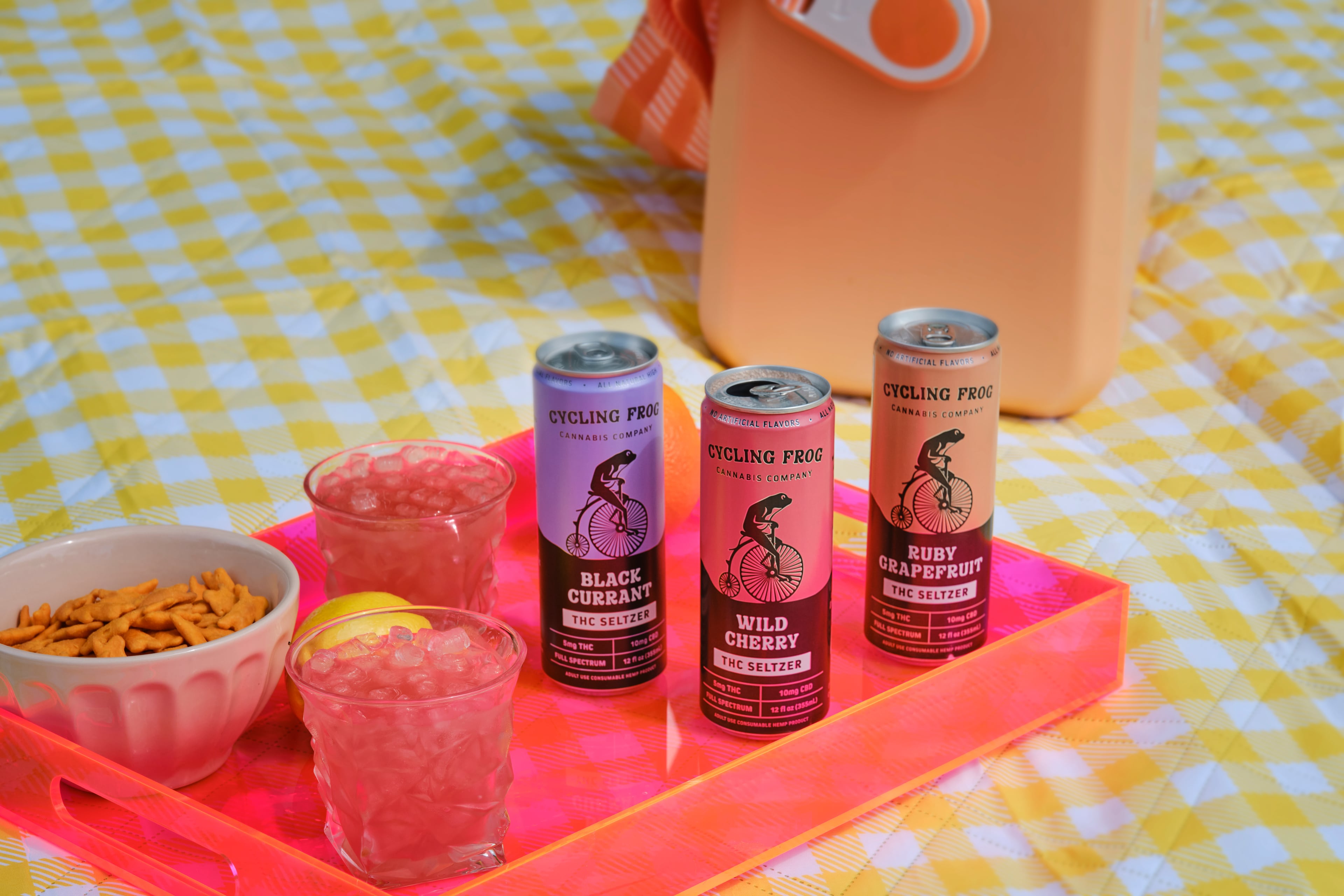 Cycling Frog beverages consist of strong, vibrant flavors, real juices and varying dosages from sustainable, no-spray hemp. (Courtesy of Cycling Frog)