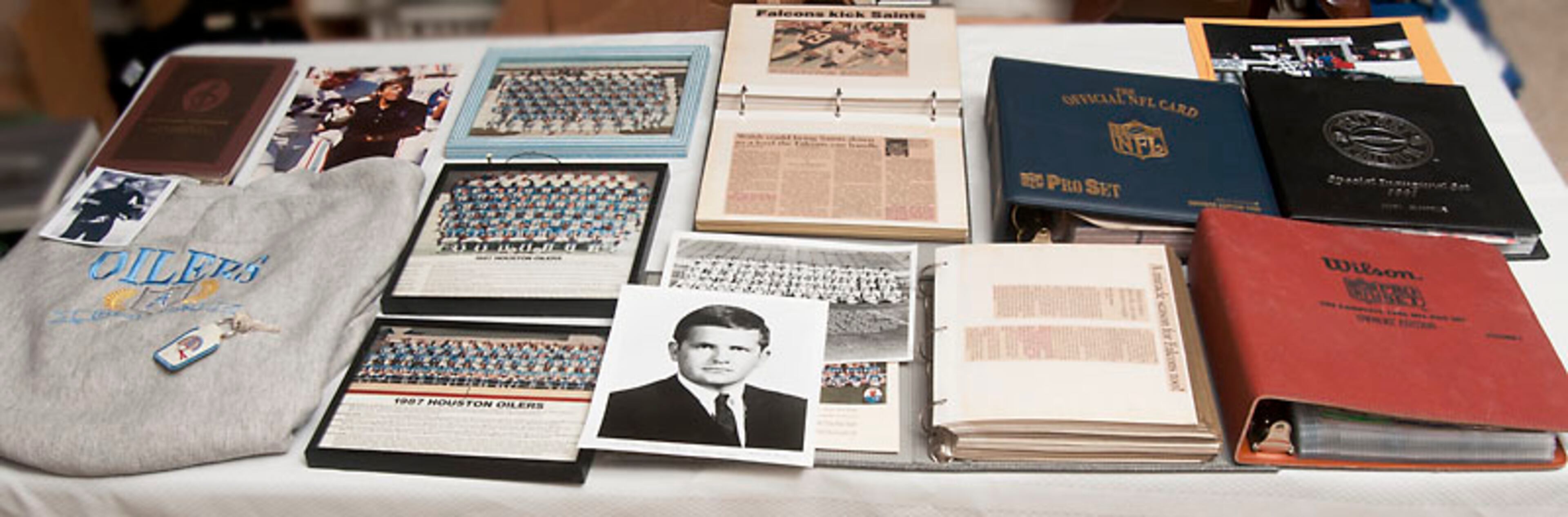 Items from Jerry Glanville's years coaching with the Houston Oilers (1984-89) are in the sale lot. A collection of items Donna Davis Estate Sales in Dawsonville is handling the sale, which is open to the public from May 15 to May 17.