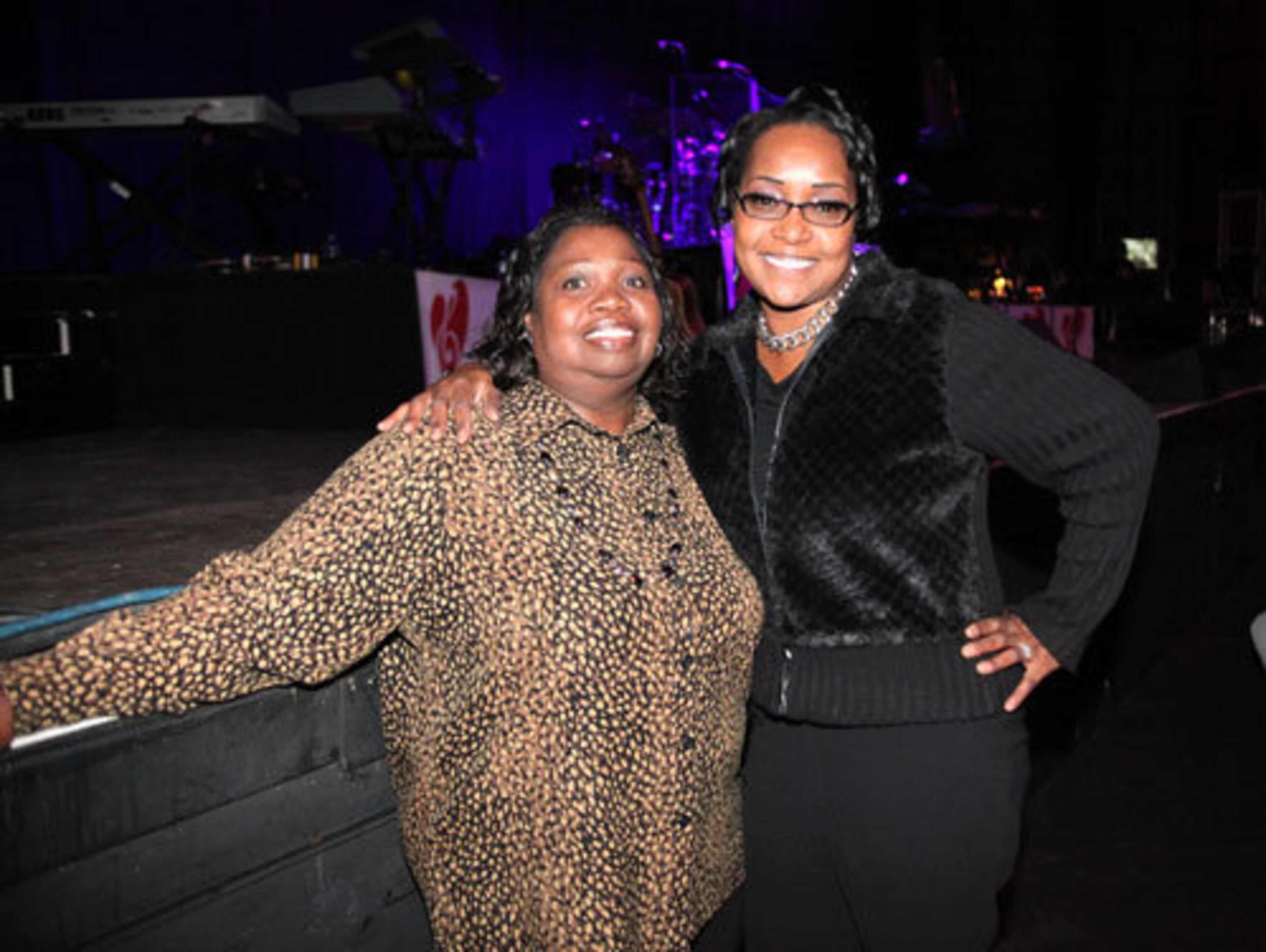 Rosa Hatten and Nora Starks, mother-daughter fans of Kem, came out from Conyers to see the show.