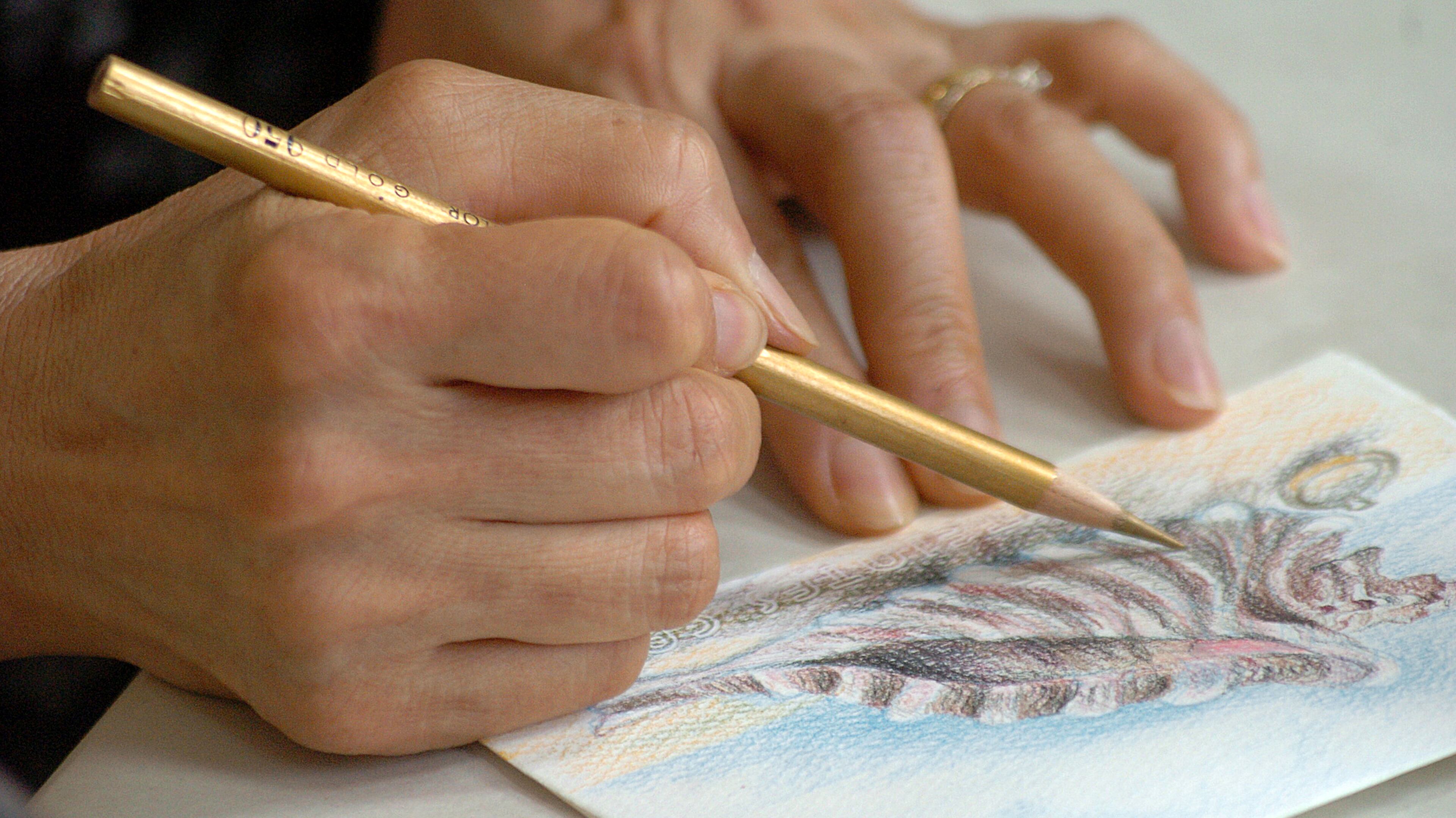 Tannery Row-Colored pencil class. (NICK ARROYO/AJC staff)