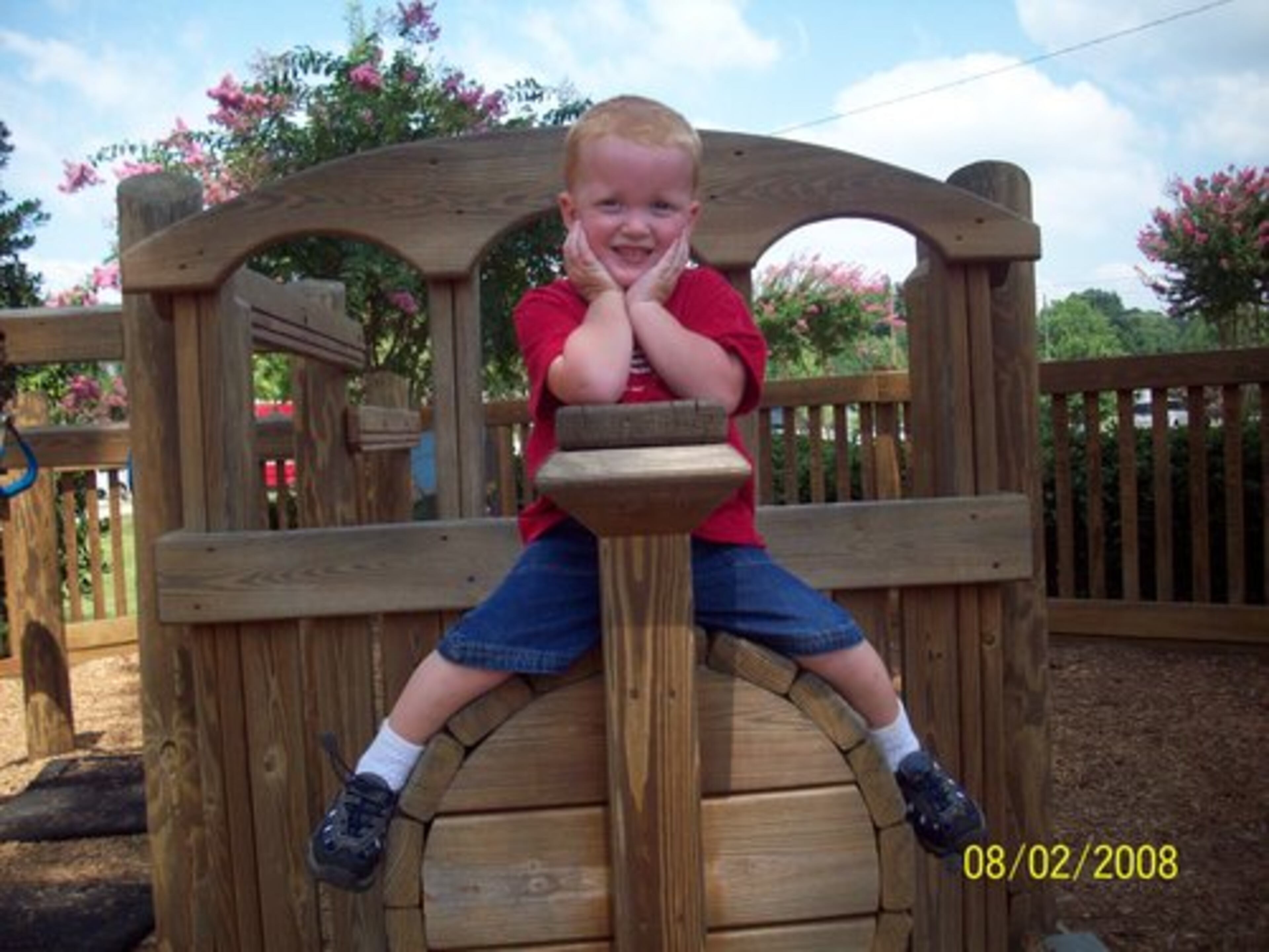 Isaiah posing at Wills Park. What a cutie pie!