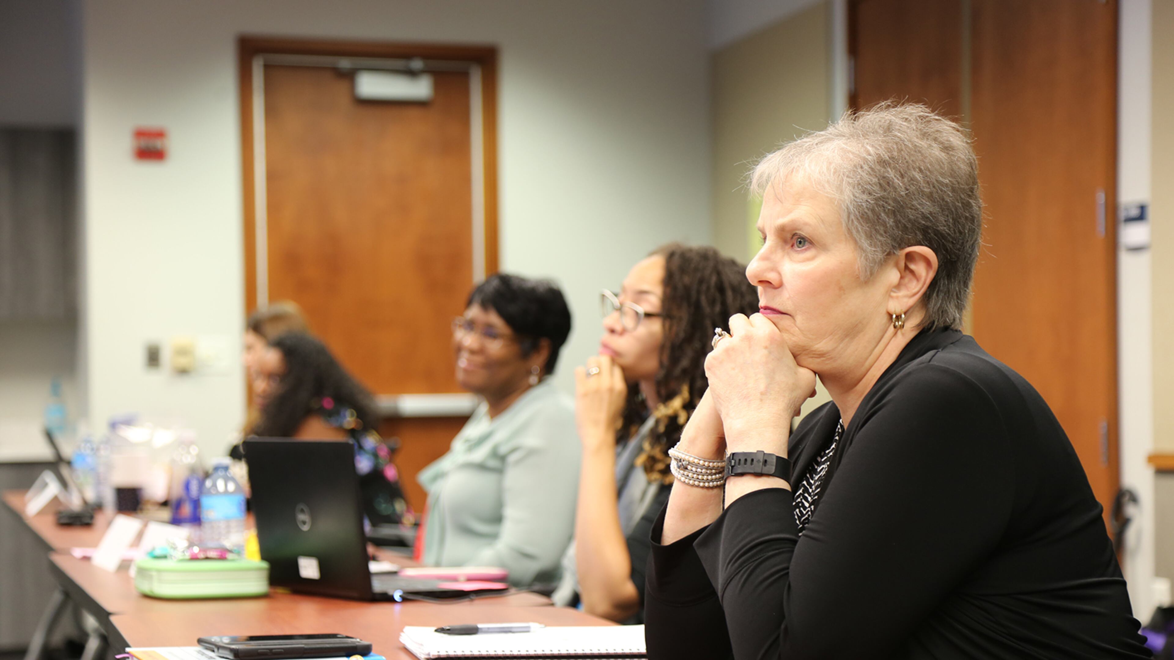 Pat King, a forensics nurse who was one of the leading experts in Georgia on elder abuse and neglect, reviews a training class at the GBI July 10, 2019. King, who worked in the Department of Human Services, is credited with helping to transform Georgia law to help make it easier to prosecute elder abuse cases. (Tyson Horne / Tyson.Horne@ajc.com)