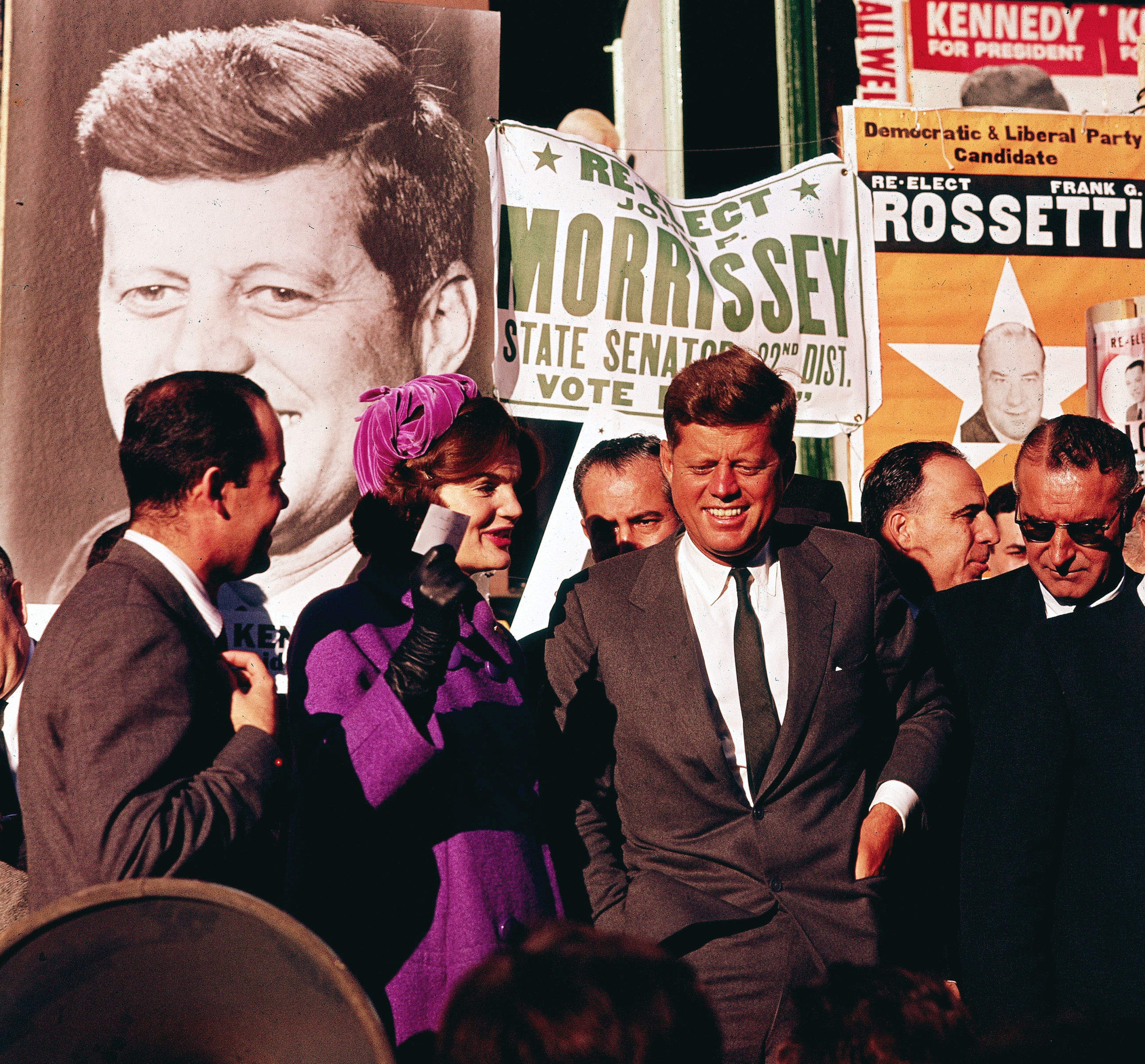 Sen. John F. Kennedy and his wife, Jacqueline Kennedy, campaign in New York. (AP Photo)