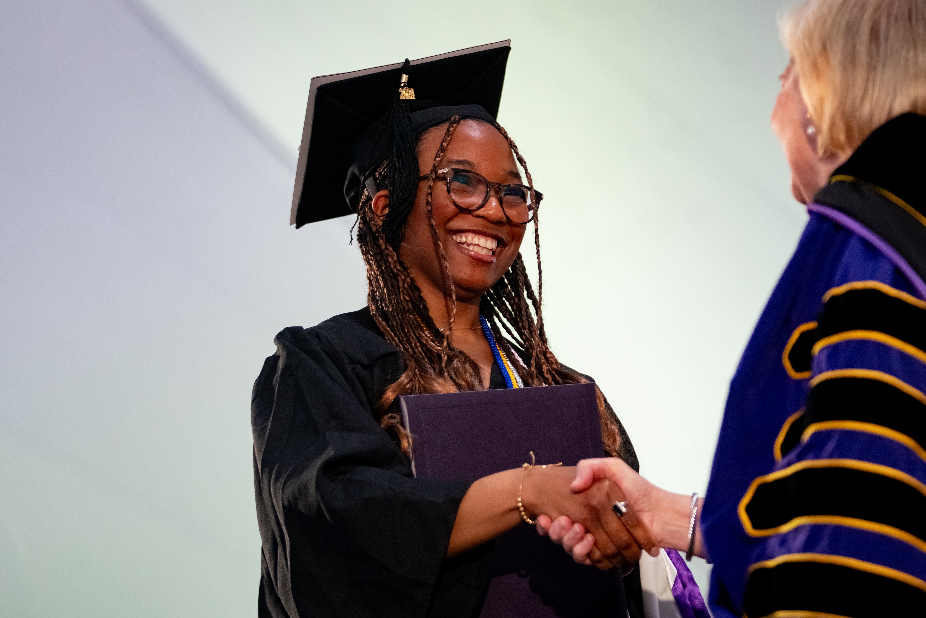 Graduates, faculty and parents gather for the 135 commencement address at Agnes Scott College in Decatur on Saturday, May 11, 2024 (Ben Hendren for The Atlanta Journal-Constitution)
