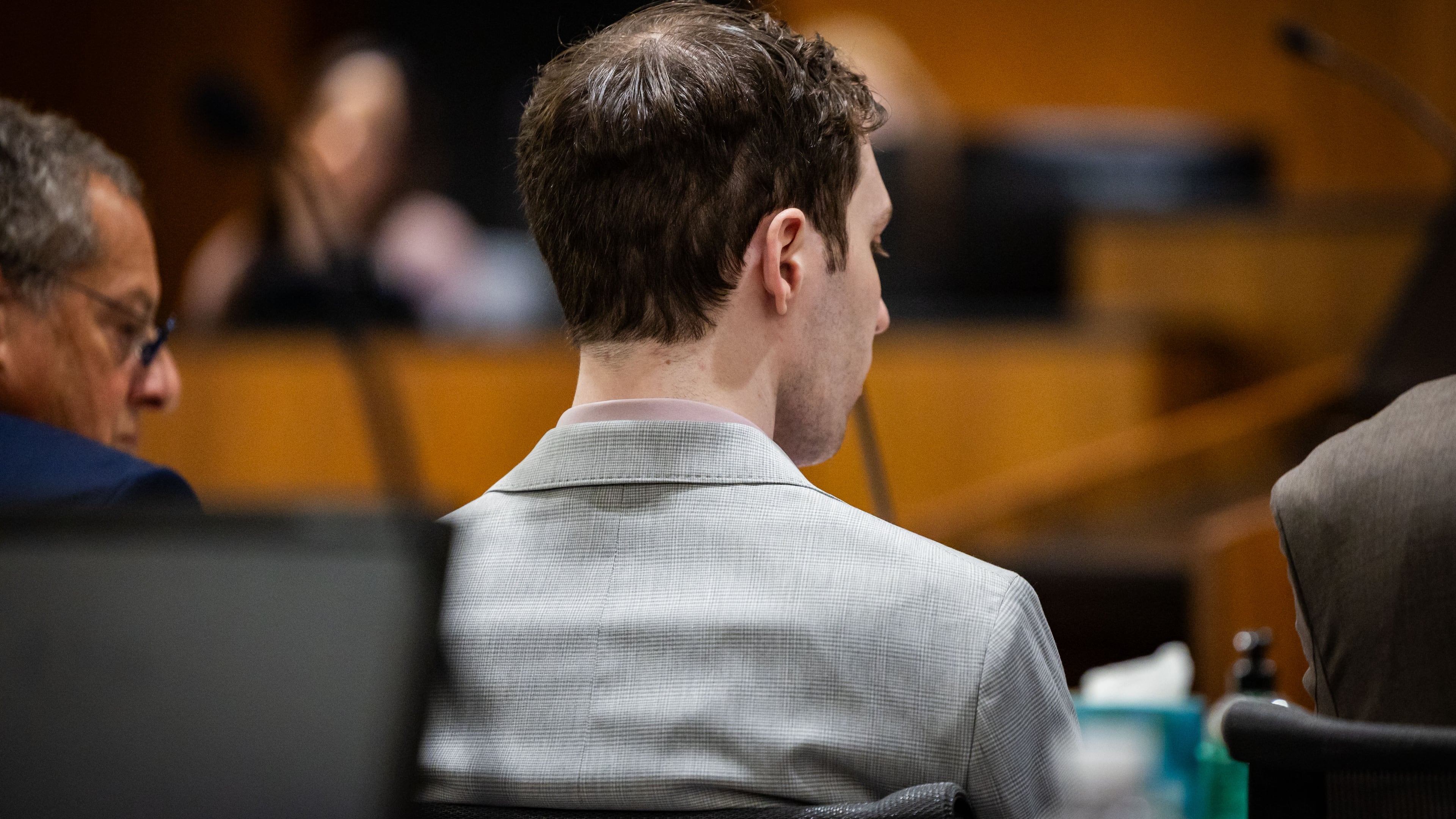 Tyler Robinson, accused in the fatal shooting of Charlie Kirk, listens during a preliminary hearing at the 4th District Court in Provo, Utah, Wednesday, July 8, 2026. (Tess Crowley/The Deseret News via AP)
