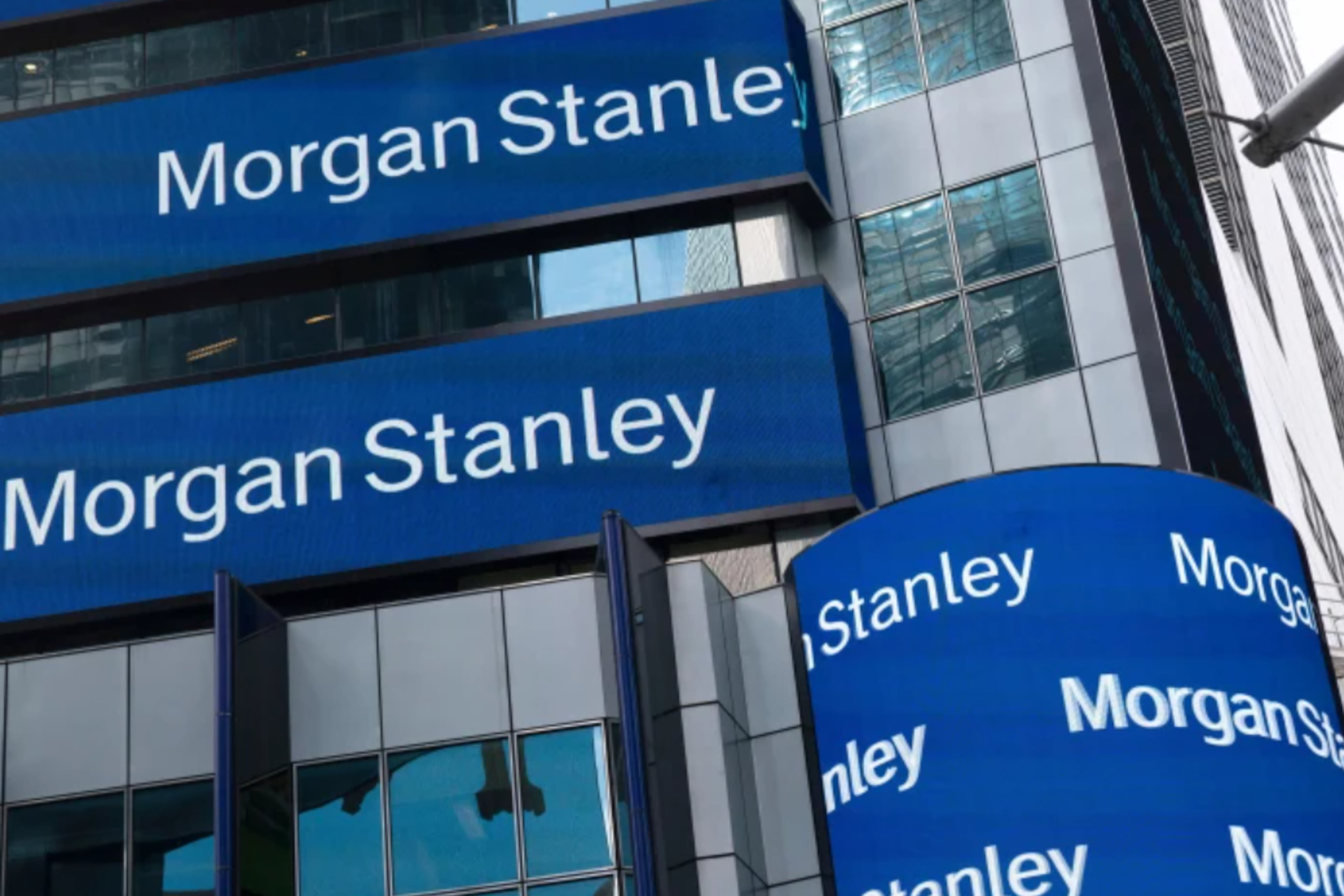 Morgan Stanley's headquarters in New York as seen on March 4, 2021. The global financial institution has a large workforce presence in Alpharetta but chose Dallas for its new regional HQ after considering both cities. (Mark Lennihan/AP)