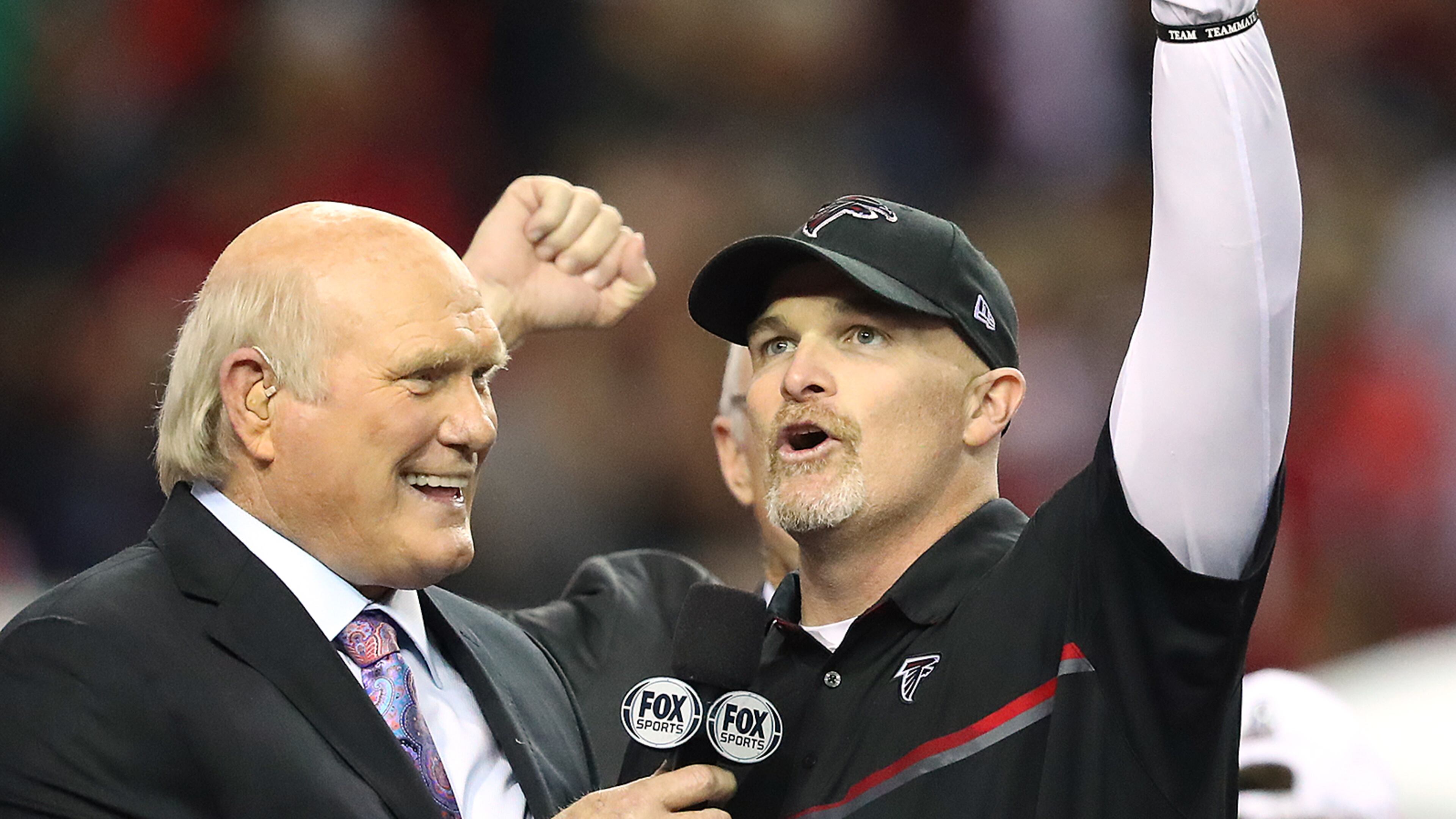 Here come the Falcons and their coach, Dan Quinn, to living rooms everywhere. (Curtis Compton/ccompton@ajc.com)